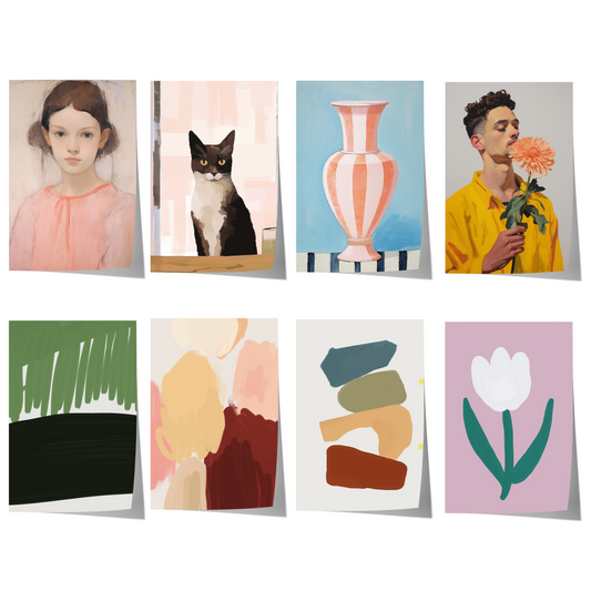 Moderne Kunst Poster · Geschenkidee · Zeitgenössische Illustrationen Abstrakte Kunst · Dekoprint ohne Rahmen