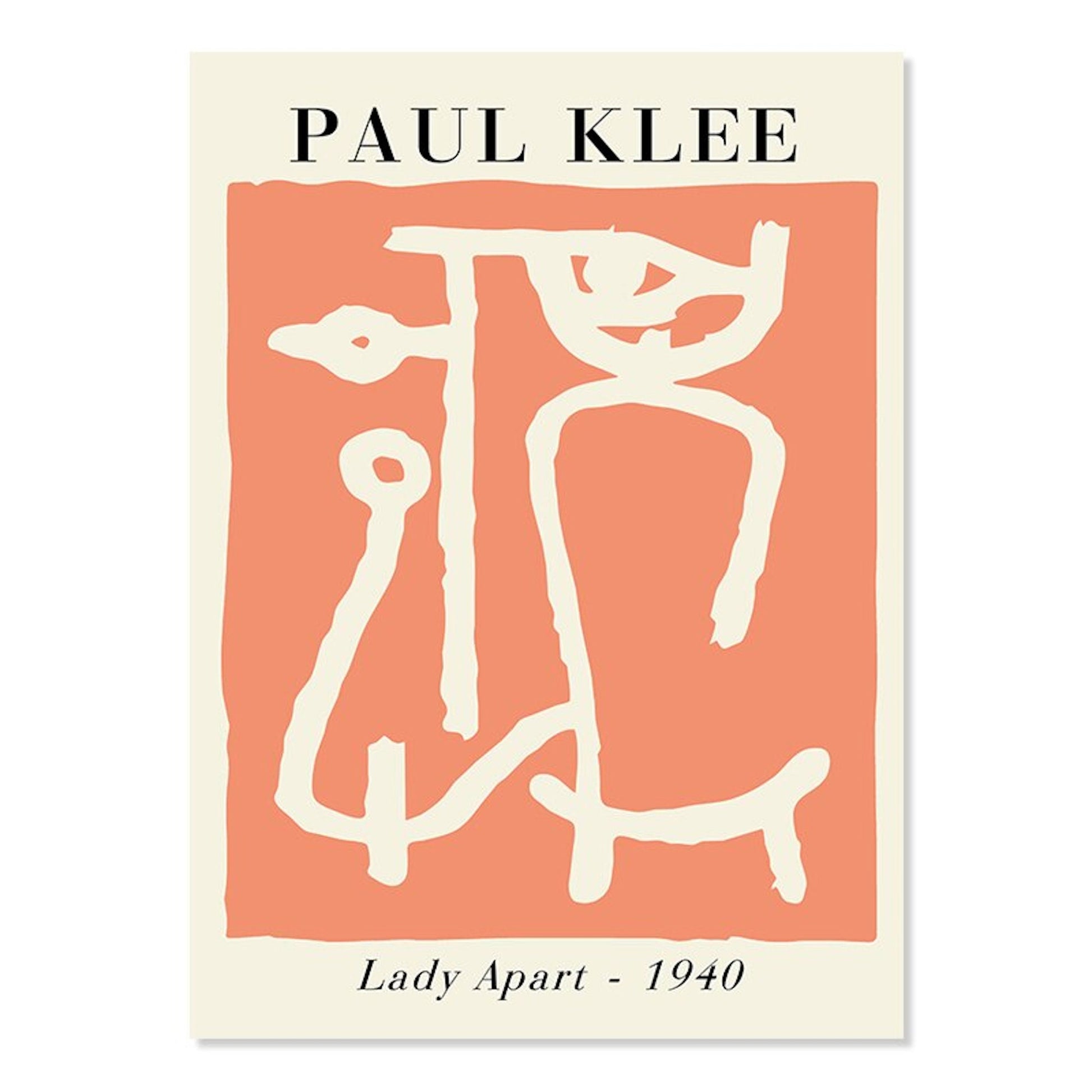 Faszinierendes Paul Klee Poster "Lady Apart - 1940", ideal für inspirierende Wandgestaltung von justgoodmood.