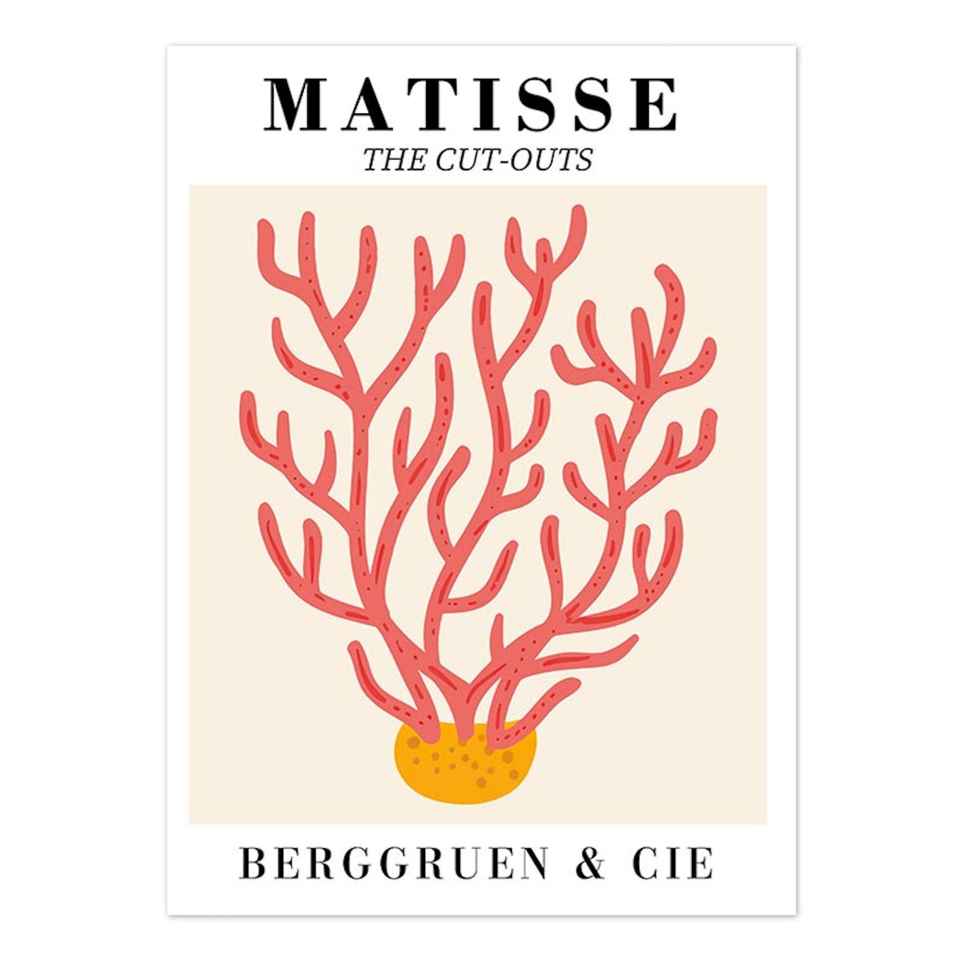 Colorful Matisse Cut-Out Art Poster von justgoodmood, ideal für eine lebendige Wanddekoration und ein künstlerisches Flair in Ihrem Zuhause.