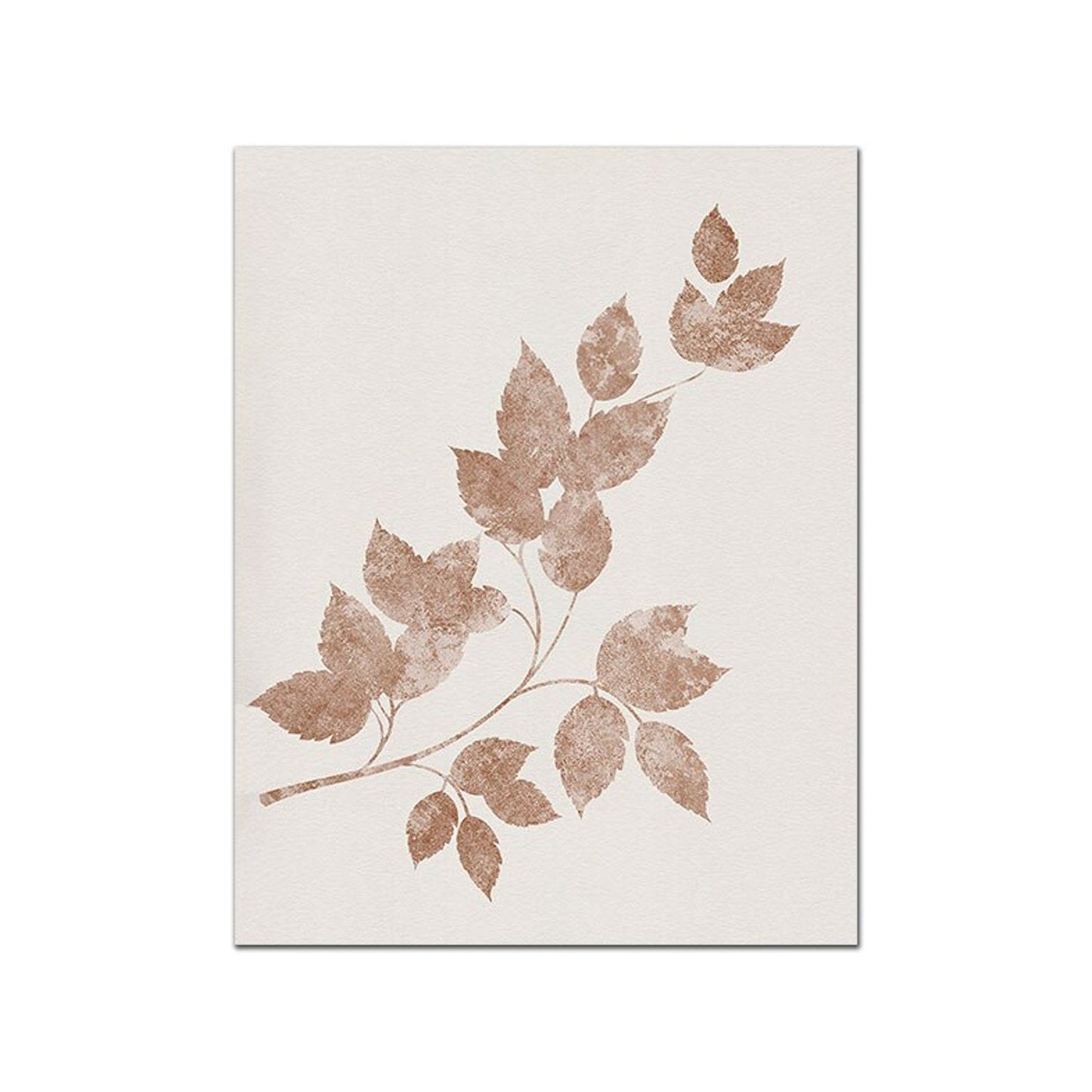 Elegantes Poster Botanik Bogen Blumen von justgoodmood, wunderschöne Illustration eines Zweigs mit Blättern in sanften Brauntönen, perfekt für dekorative Akzente in Ihrem Zuhause.