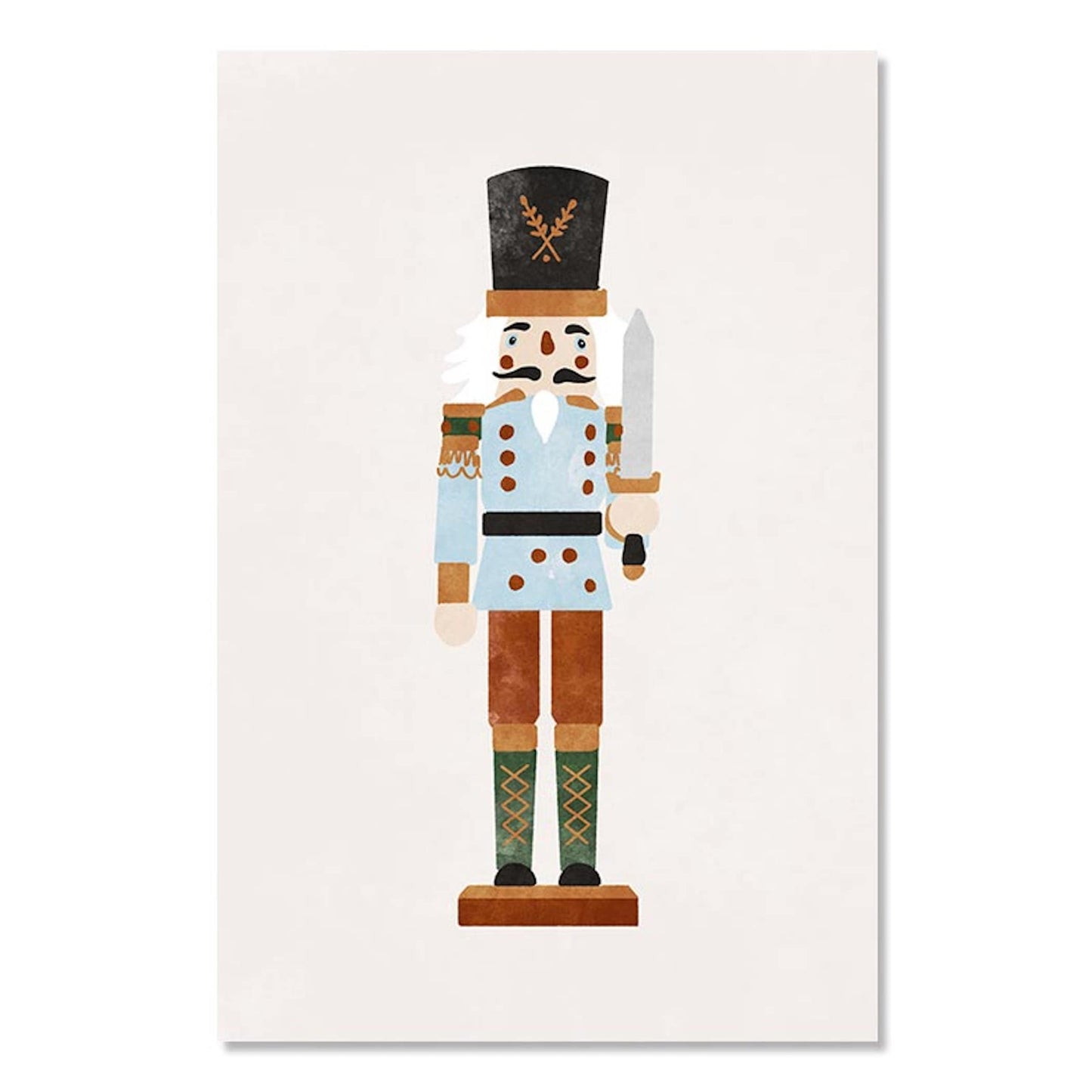 Buntes Wandbild eines Nussknackers, ideal für die Weihnachtsdekoration in jedem Raum | justgoodmood | Poster Weihnachten Nussknacker Geschenke