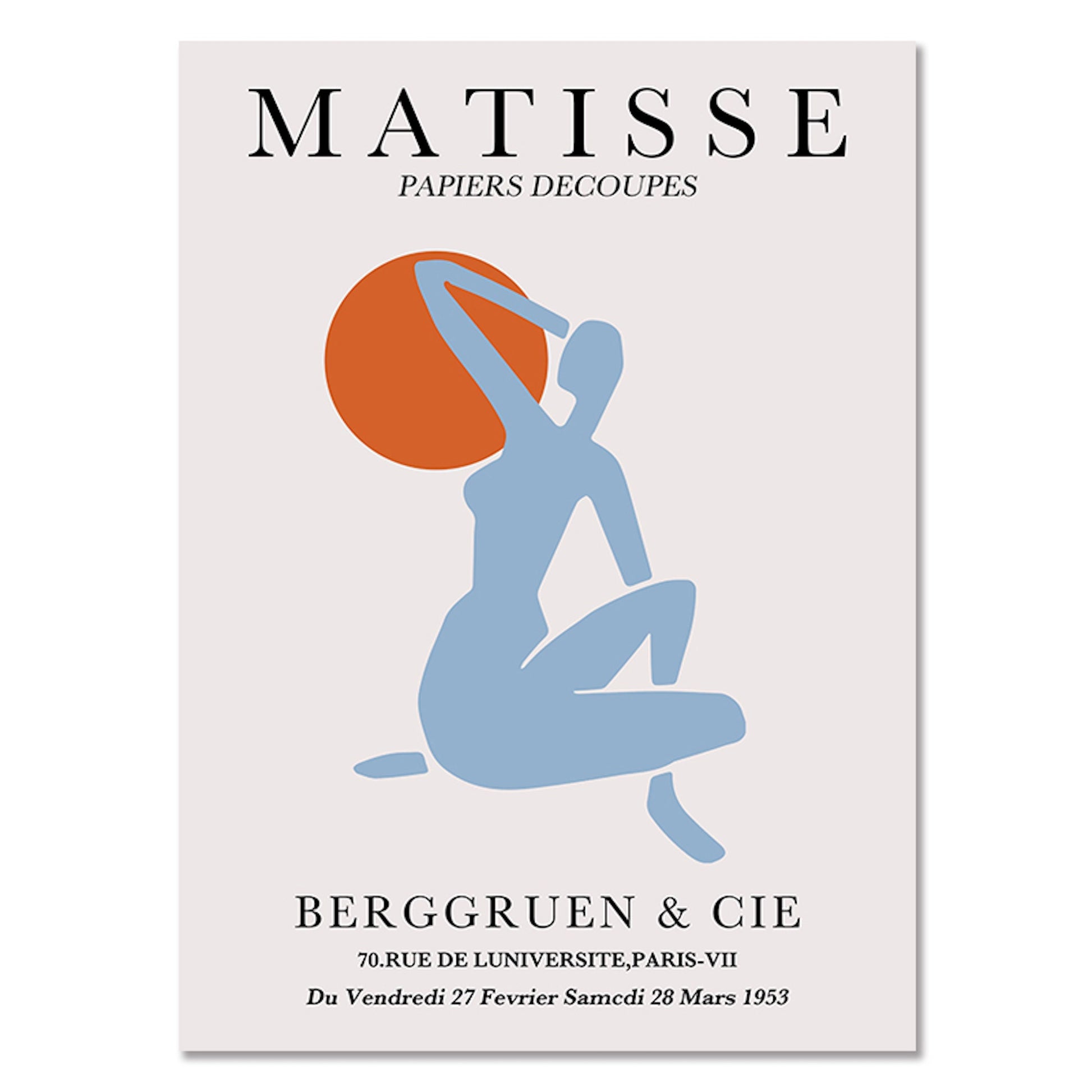 Ein wunderschöner Matisse Poster mit der Aufschrift 'Papiers Decoupés', präsentiert von justgoodmood. Ideal für kunstliebende Wohnzimmer und Schlafzimmer.
