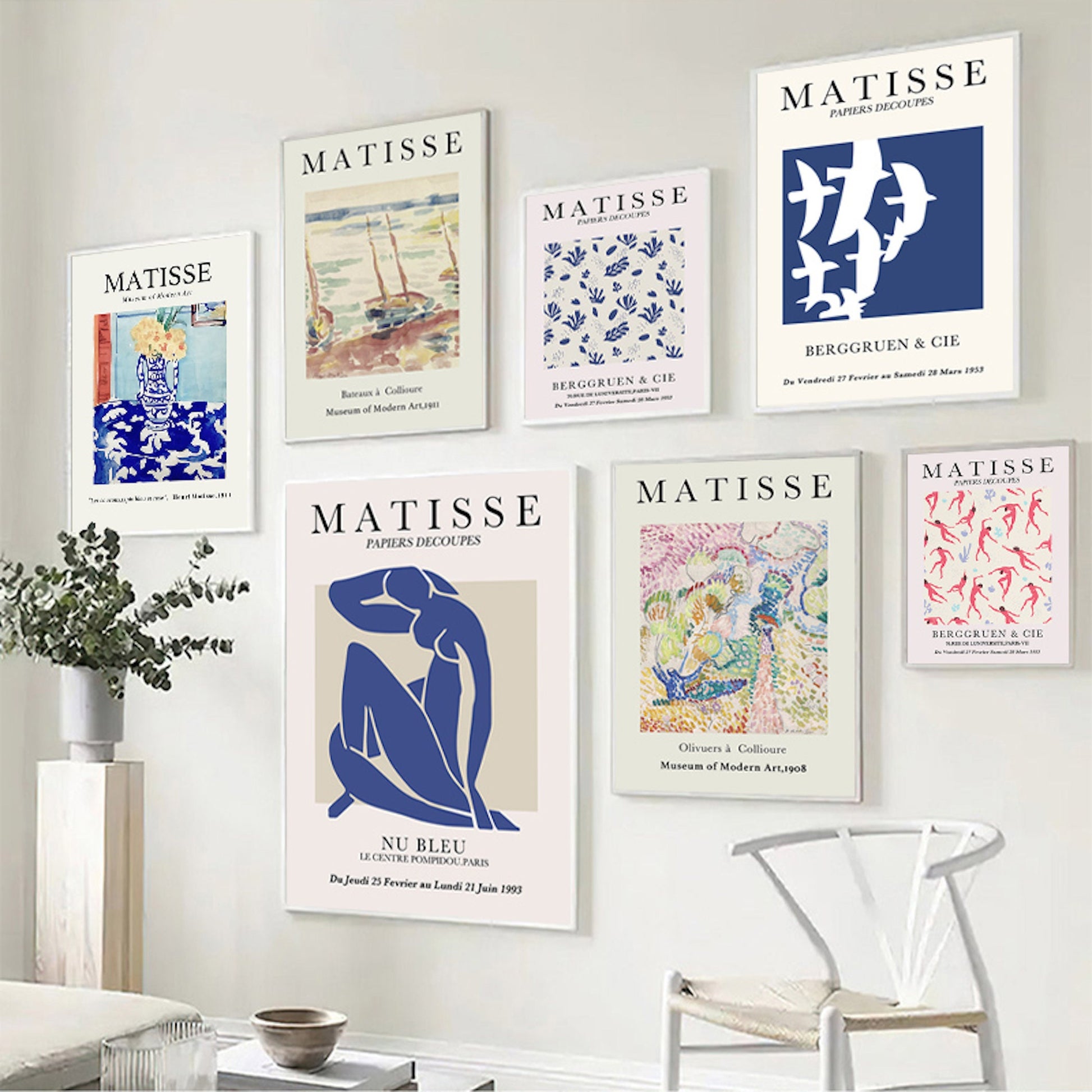 Schöne Matisse Poster Wanddekoration von justgoodmood, inklusive Berggruen & Cie Museum, ideal für Wohnzimmer oder Schlafzimmer.