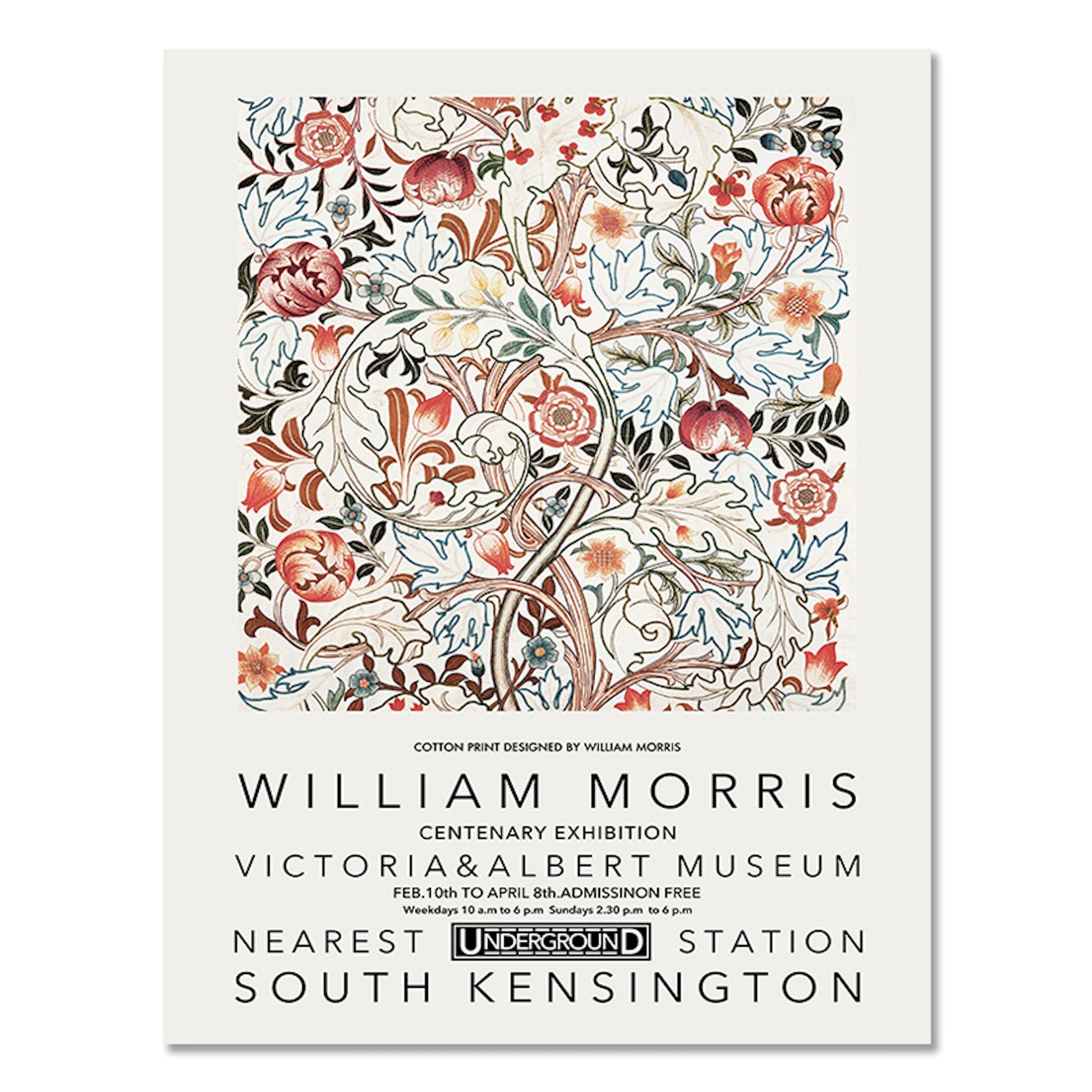 Exklusives Matisse Blumen Poster von justgoodmood, inspiriert von William Morris, zeigt ein kunstvolles florales Muster ideal für Liebhaber von Vintage-Dekoration.