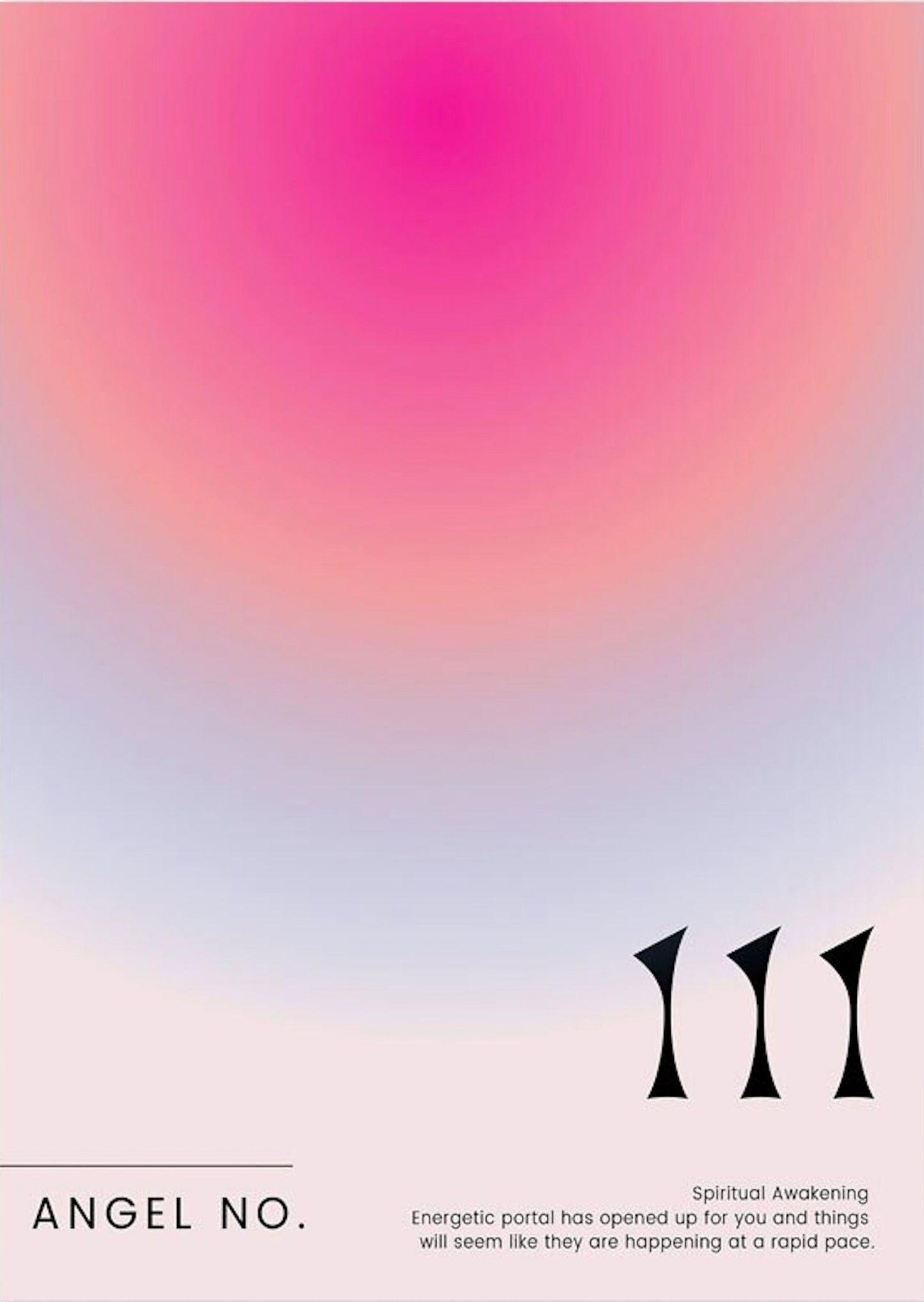 Faszinierendes Poster von justgoodmood mit der Zahl 111. Dieses inspirierende Wandbild fördert spirituelles Erwachen und positive Energie für Ihr Zuhause. Ideal für Wohnzimmer oder Schlafzimmer!