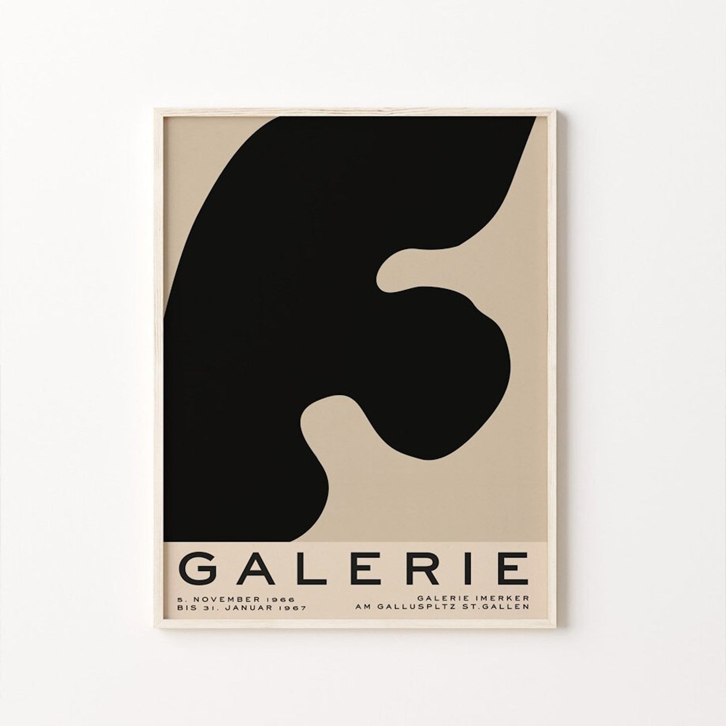 Wanddeko Poster von Pablo Picasso, modernes Design in Schwarz und Beige, erhältlich bei justgoodmood.