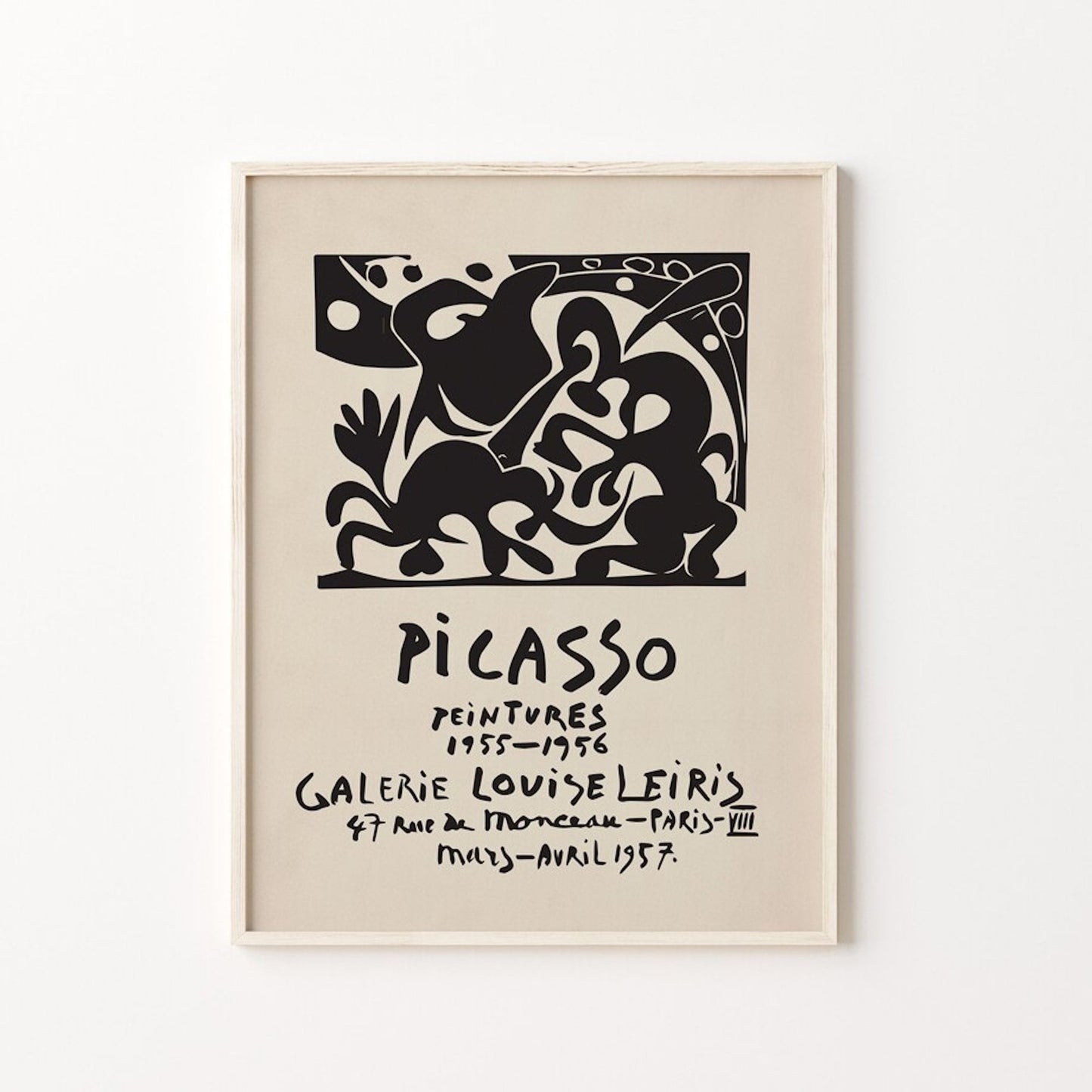 Kunstvolles Picasso Poster in klassischem Rahmen, erhältlich bei justgoodmood, verleiht Ihrem Zuhause künstlerisches Flair.