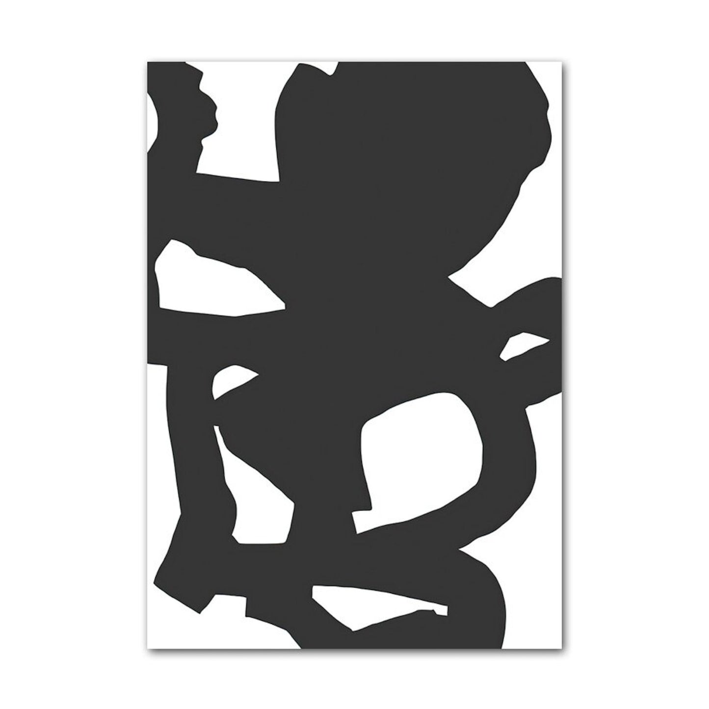 Moderne Wanddekoration mit abstrakten Linien in Schwarz. Poster von justgoodmood - Poster Abstrakt Gallerie Wand als Deko Print ohne Rahmen.