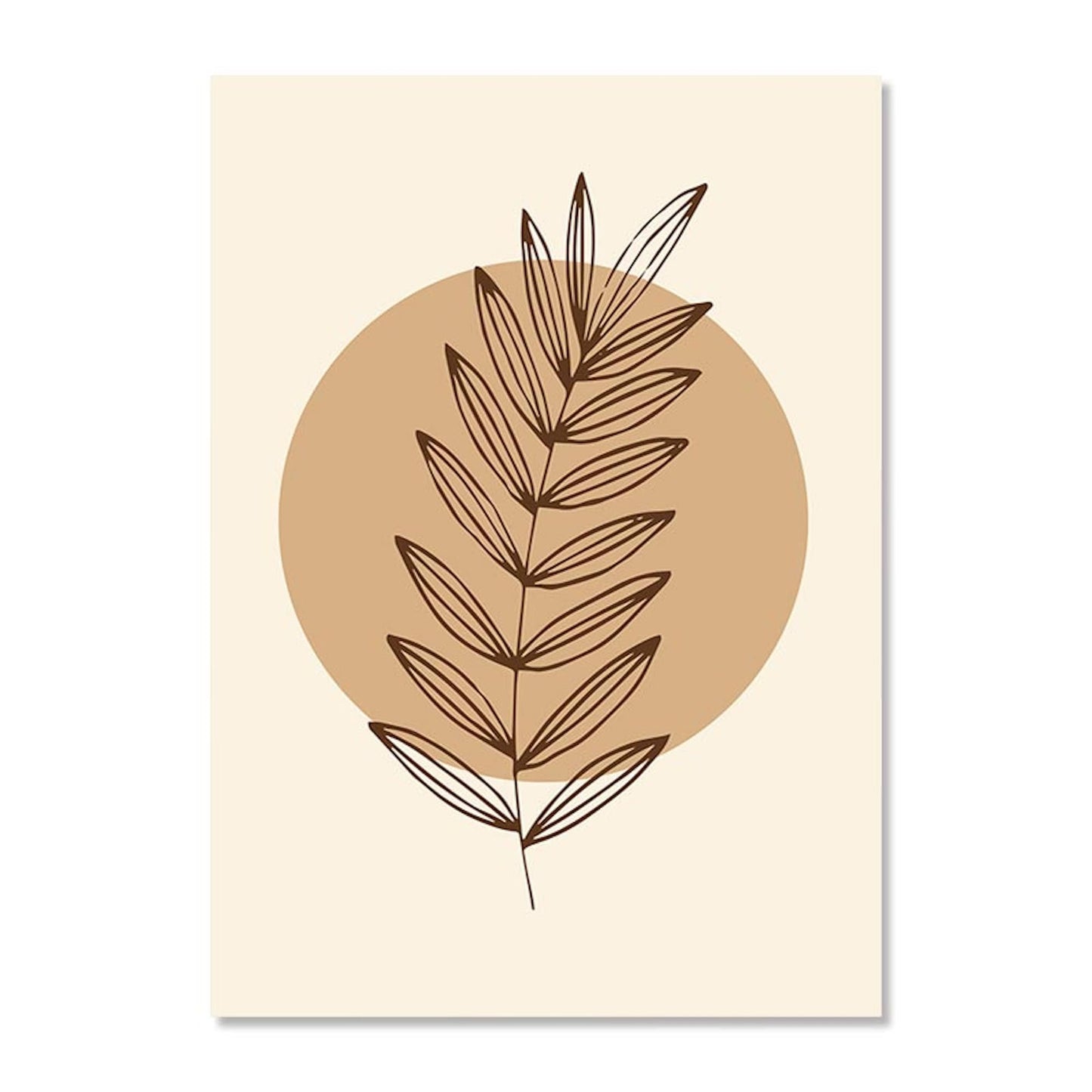 Elegantes Boho Linien Abstrakt Botanik Poster von justgoodmood, das eine stilisierte botanische Grafik auf sanftem Hintergrund zeigt – eine geschmackvolle Ergänzung für jede Wand.