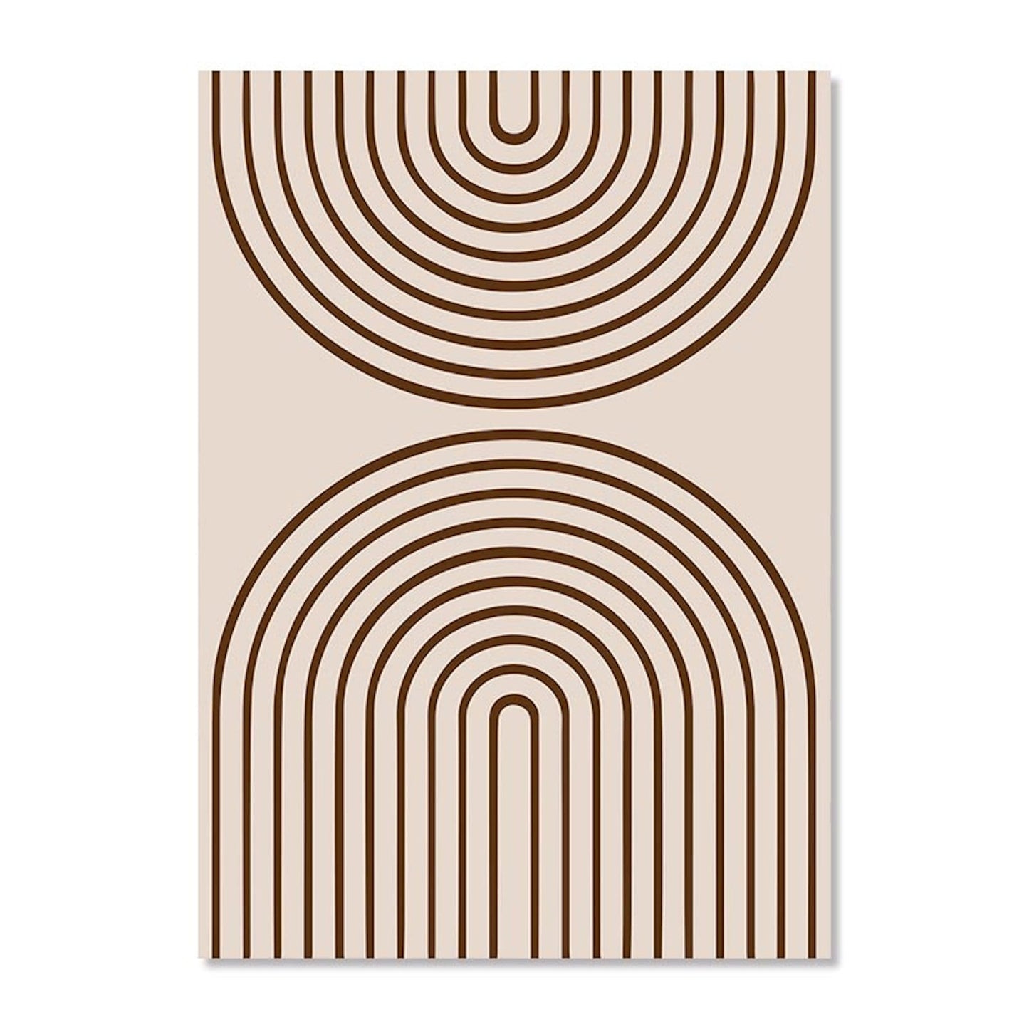 Elegantes Boho Linien Abstrakt Botanik Poster von justgoodmood mit stilvollen, geschwungenen Linien in warmen Erdtönen, ideal für Ihre Inneneinrichtung.