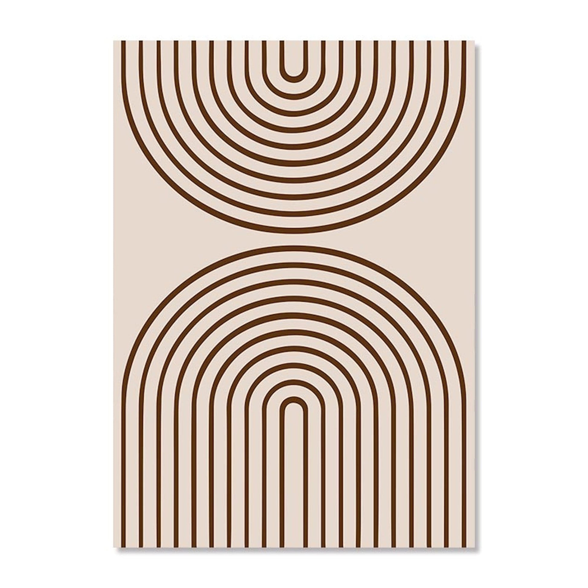 Elegantes Boho Linien Abstrakt Botanik Poster von justgoodmood mit stilvollen, geschwungenen Linien in warmen Erdtönen, ideal für Ihre Inneneinrichtung.