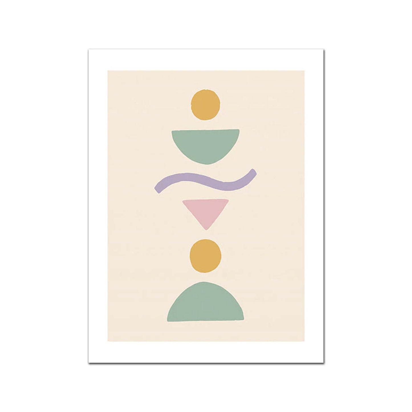 Kreatives Matisse Blumen Abstrakt Poster mit bunten geometrischen Formen, erstellt von justgoodmood, perfekt für stilvolle Wandgestaltungen.