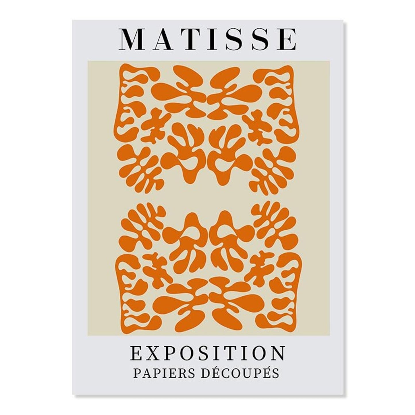 Kreatives, florales Motiv im Matisse-Stil, Präsentation zeitgenössischer Kunst von Justgoodmood für ein inspirierendes Zuhause.
