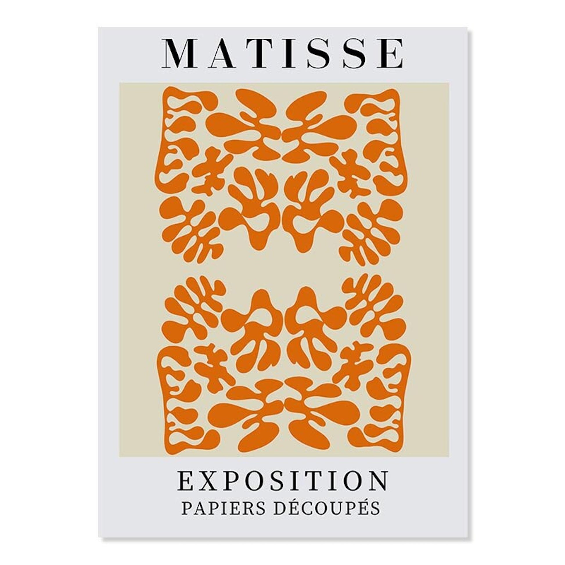 Kreatives, florales Motiv im Matisse-Stil, Präsentation zeitgenössischer Kunst von Justgoodmood für ein inspirierendes Zuhause.