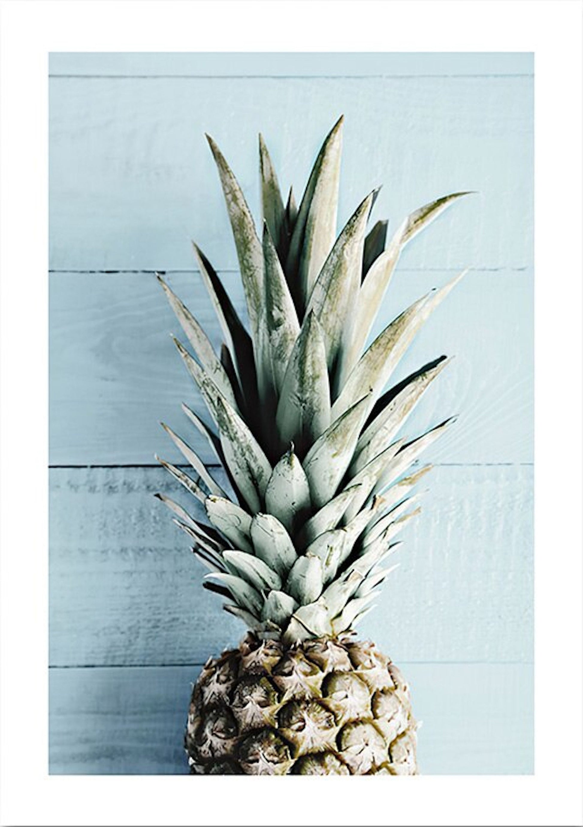 Stilvolles Poster einer Ananas, perfekt für Ihre Wandgestaltung, von justgoodmood, im Titel 'Poster Macaron und Avocado als Deko Print ohne Rahmen'.