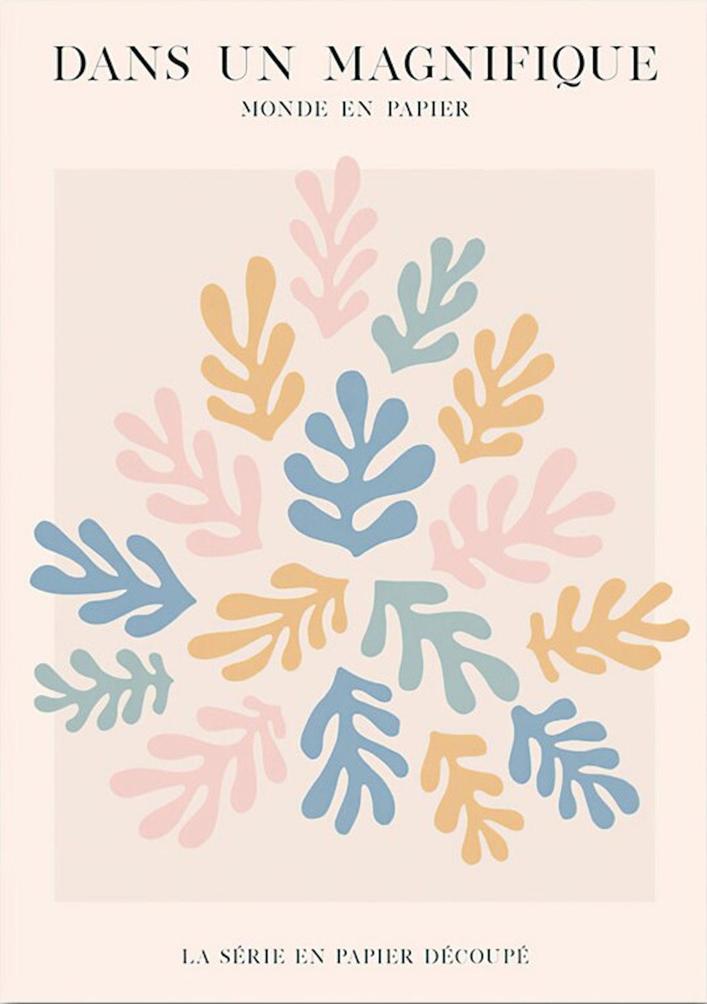 Buntes, kreatives Poster von justgoodmood mit einem spielerischen Pflanzenmotif, das ideal für Ihr Zuhause ist - aus der Reihe 'Poster Macaron und Avocado als Deko Print ohne Rahmen'.