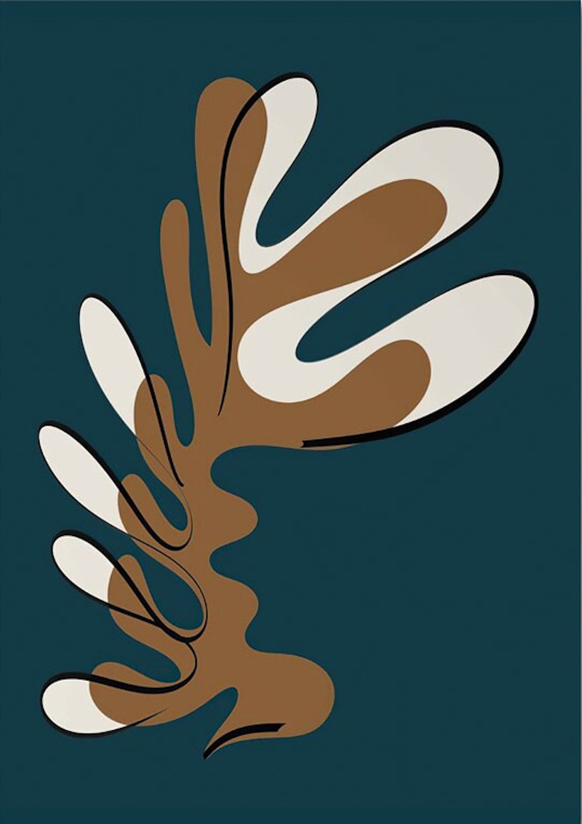 Faszinierendes abstraktes Poster in warmen Erdtönen - inspirierende Wanddekoration von justgoodmood.