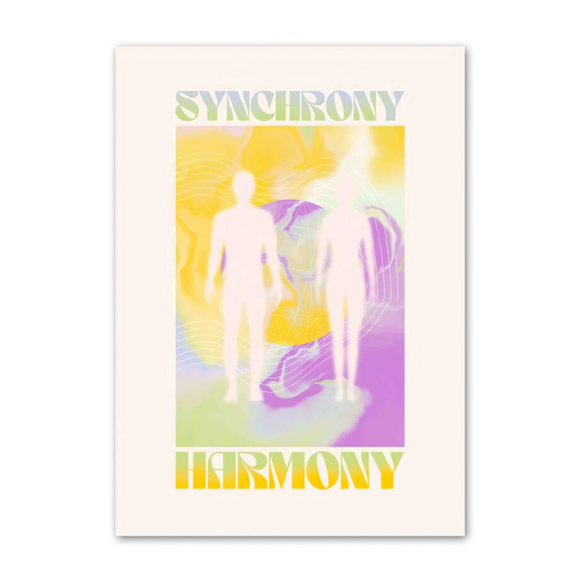 Faszinierendes Poster von justgoodmood, das 'SYNCHRONY HARMONY' präsentiert. Eine tolle Deko für ein harmonisches Zuhause.