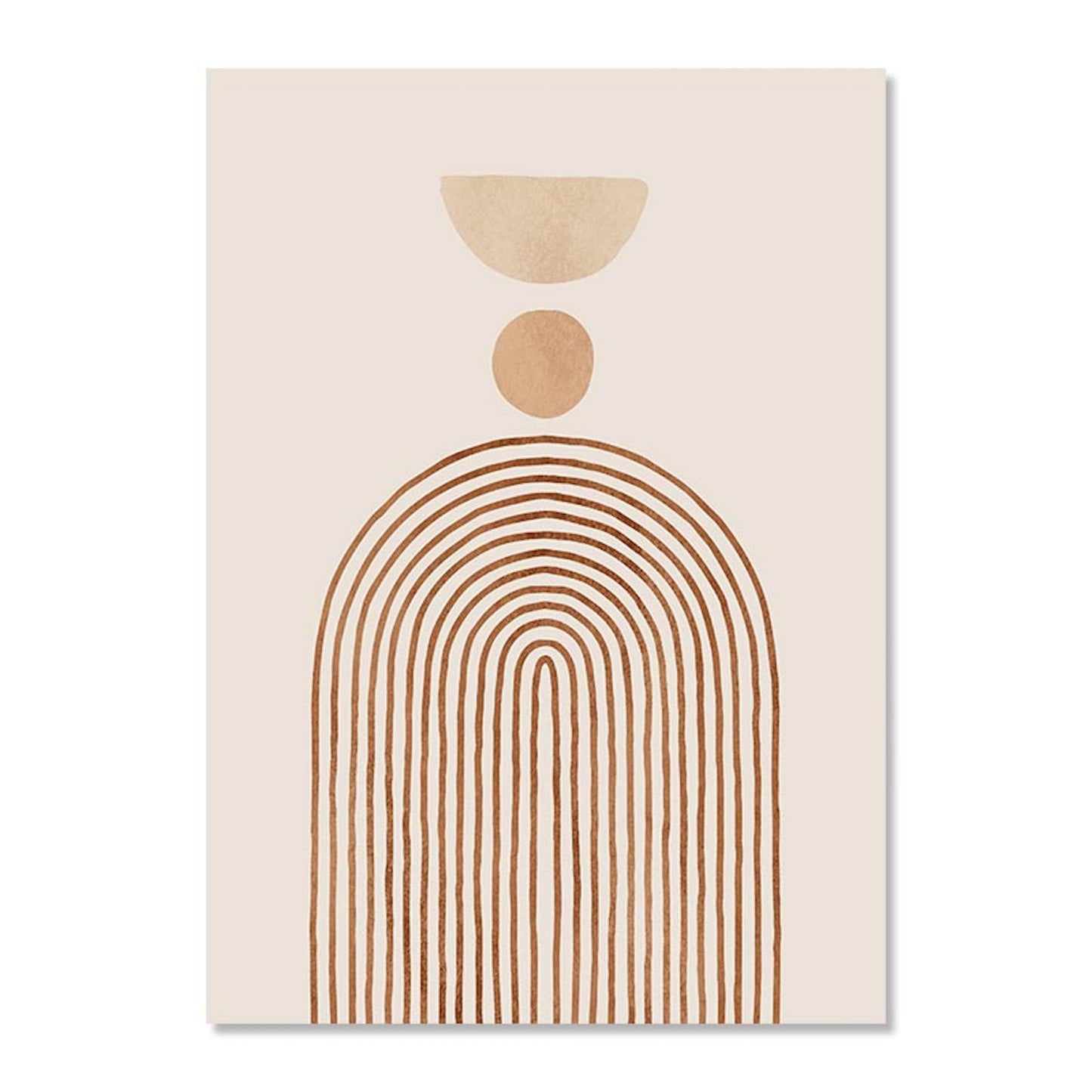 Poster Boho Sonne Linien und Geometrische Formen als Deko Print ohne Rahmen