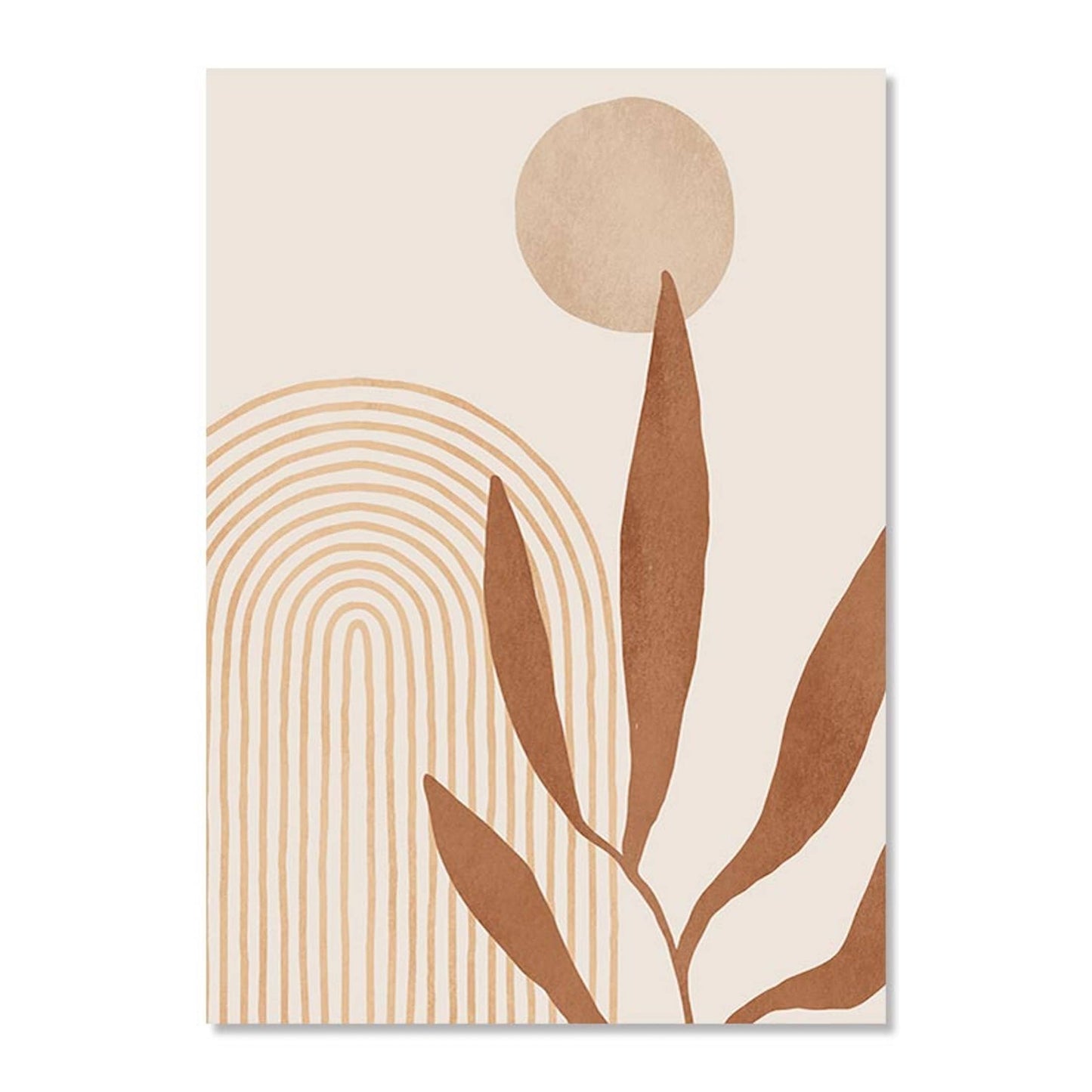 Poster Boho Sonne Linien und Geometrische Formen als Deko Print ohne Rahmen