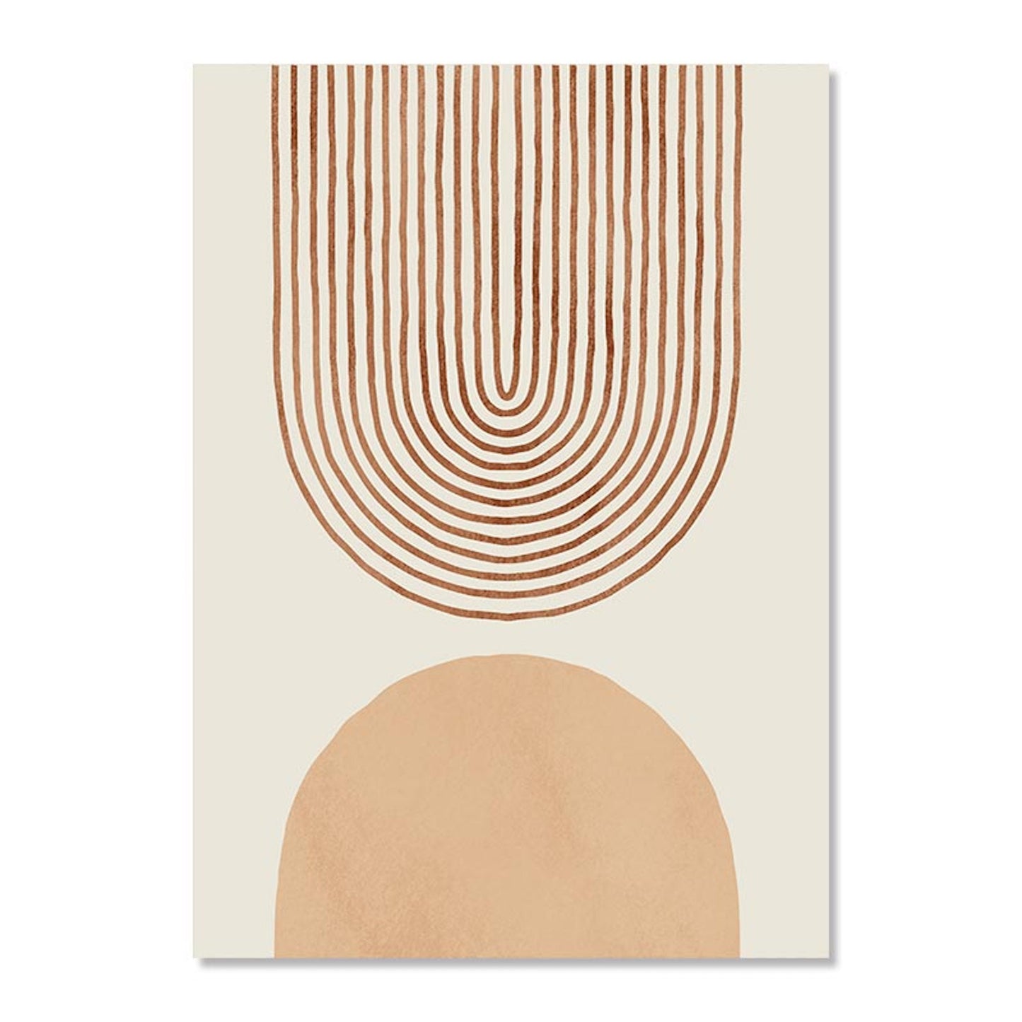 Poster Boho Sonne Linien und Geometrische Formen als Deko Print ohne Rahmen