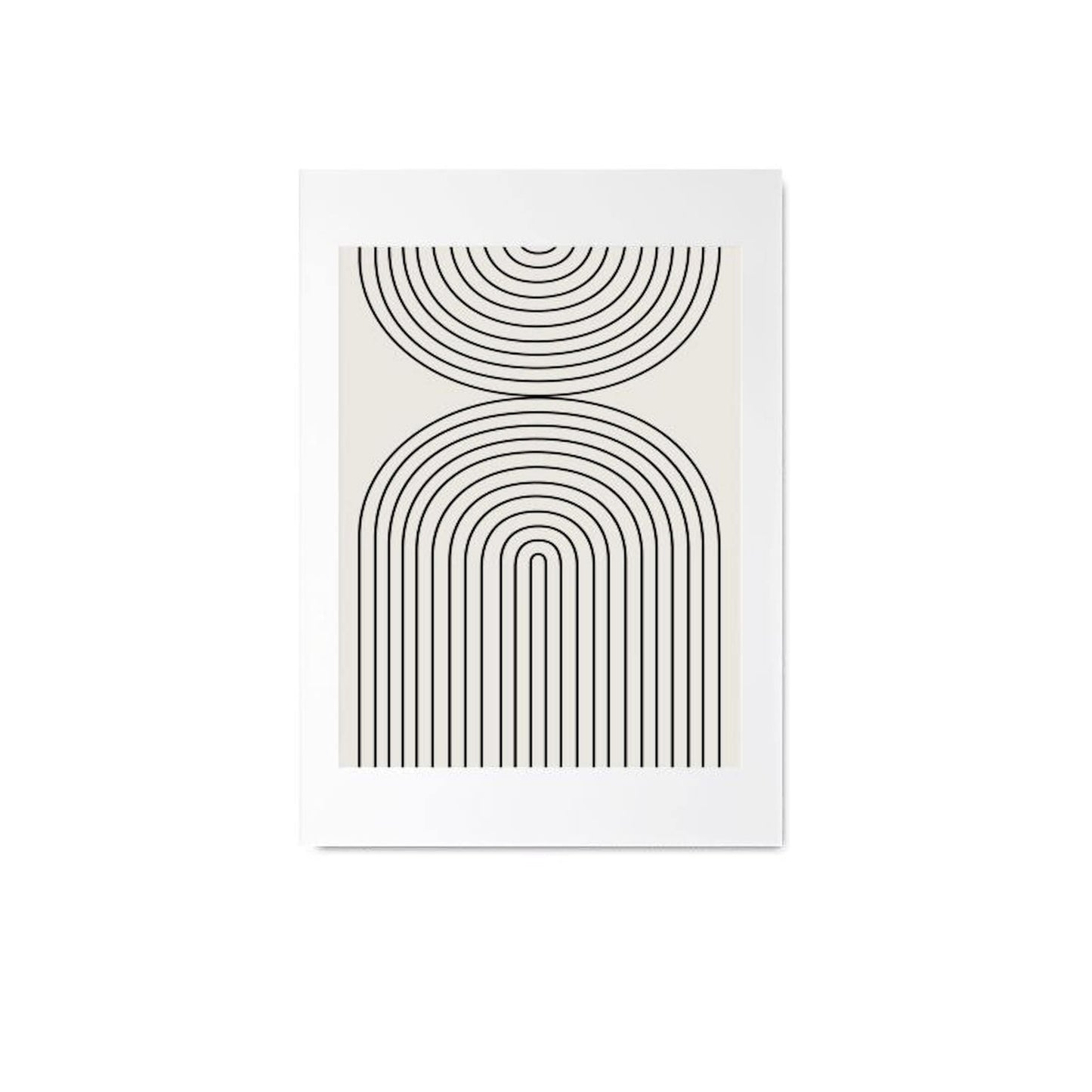Stylisches Poster von justgoodmood mit schwarz-weißen Linien in geschwungenem Design. Ein elegantes Element für jede Inneneinrichtung.