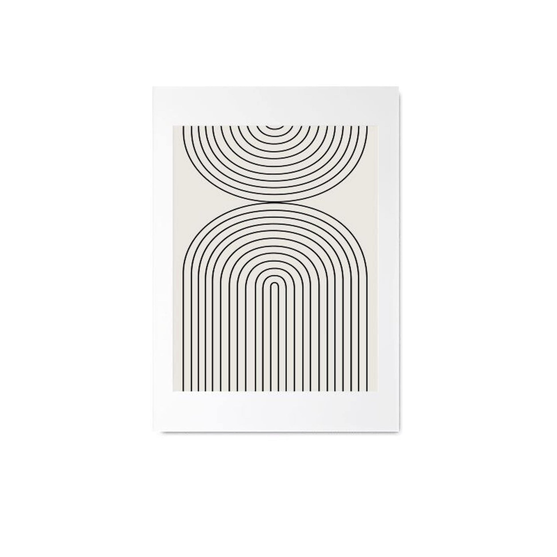 Stylisches Poster von justgoodmood mit schwarz-weißen Linien in geschwungenem Design. Ein elegantes Element für jede Inneneinrichtung.