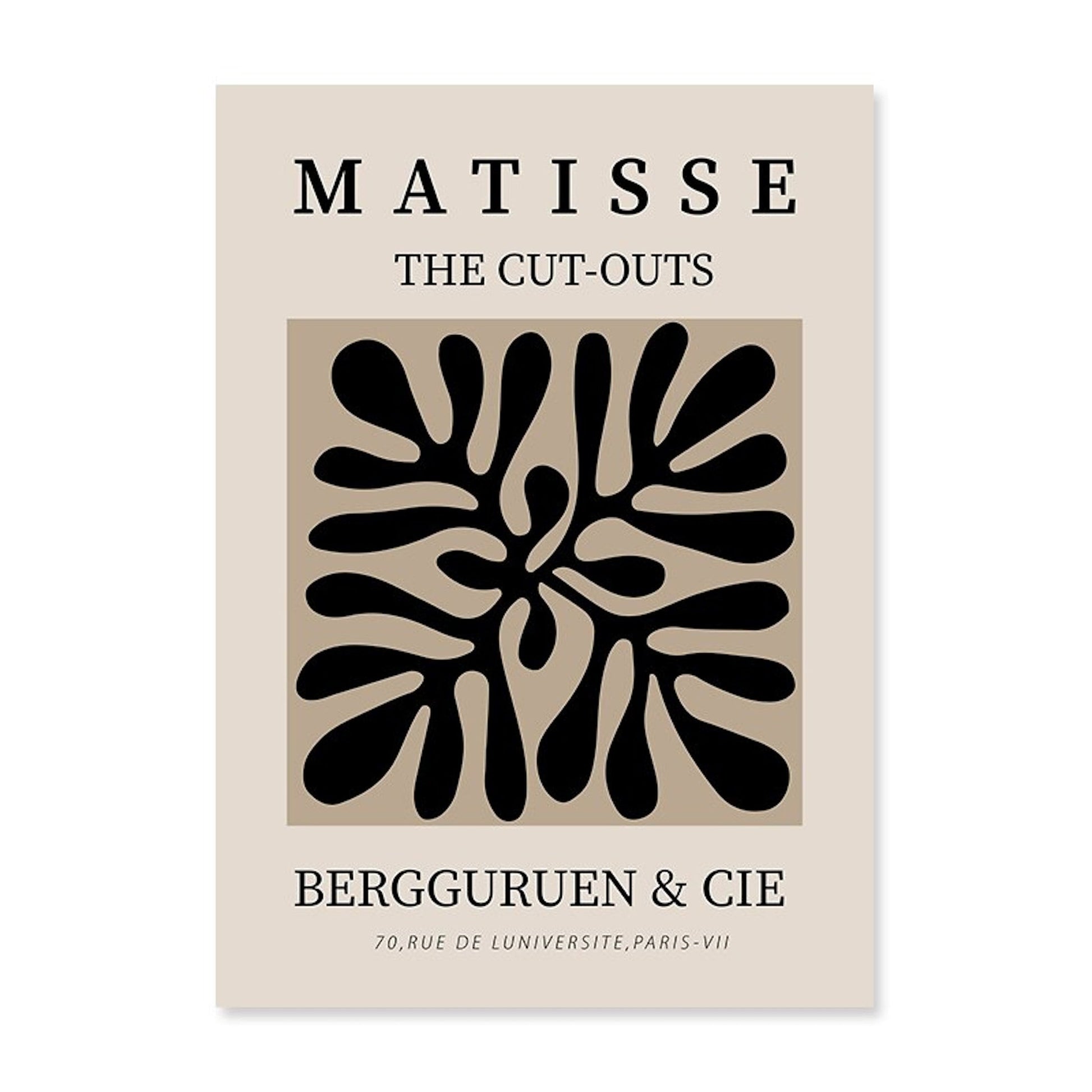 Vibrantes minimalistisches Poster von justgoodmood mit Matisse Cut Outs und Linienformen, perfekter Deko Print für moderne Wohnräume.