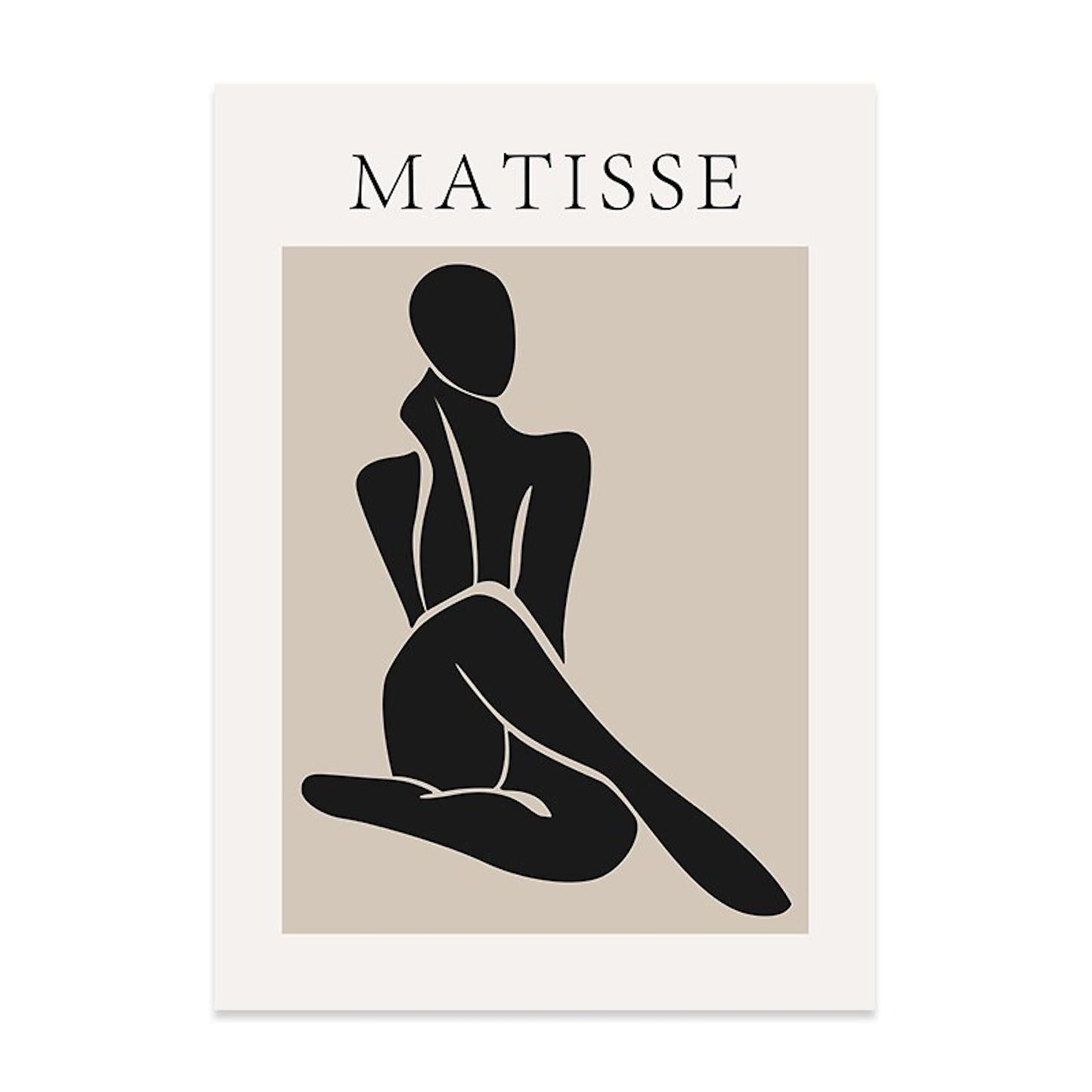 Kreatives Matisse Poster mit einer stilisierten Darstellung von Körperformen, perfekt für kreative Innenräume von justgoodmood.