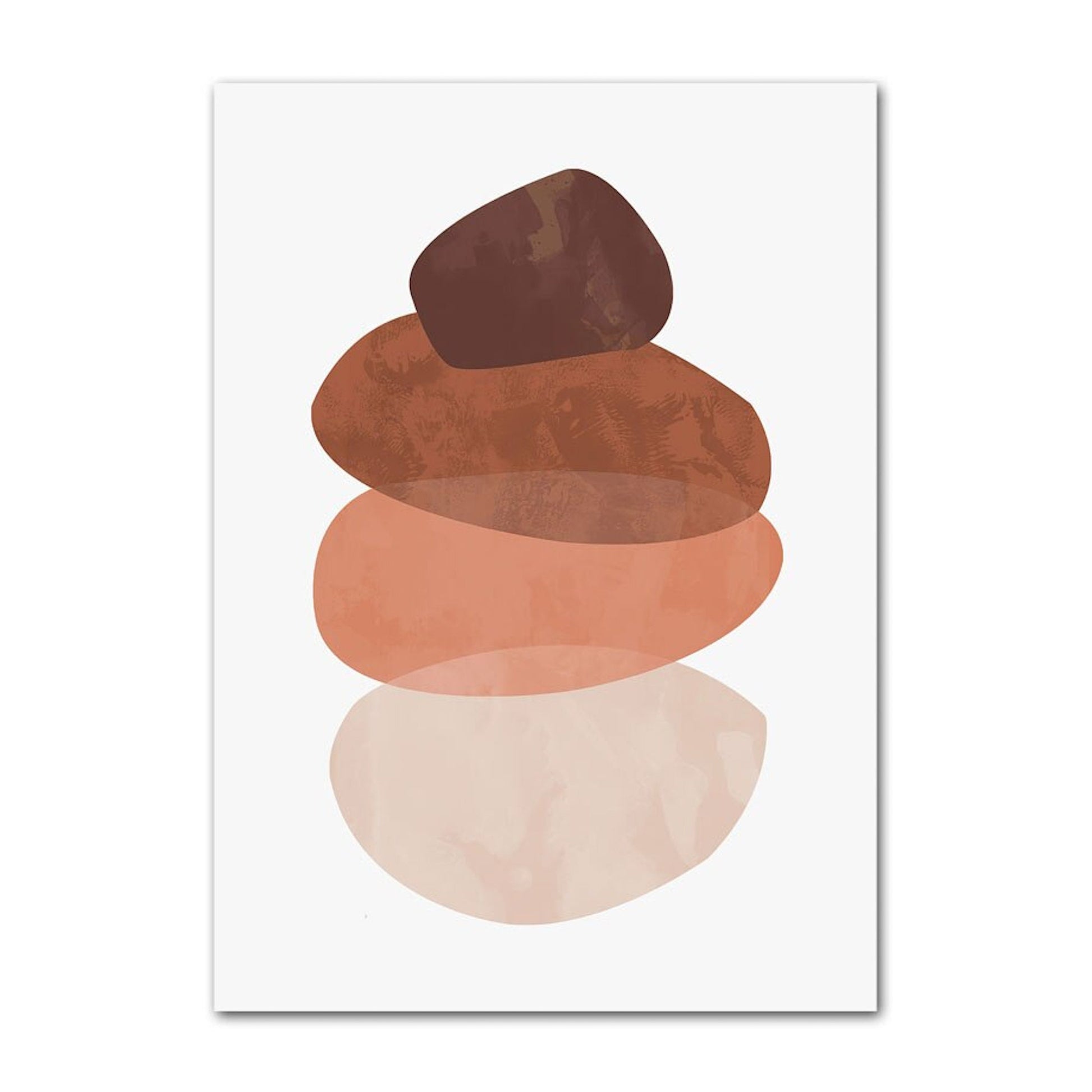 Verspielt gestaltetes Poster von justgoodmood mit bunten Steinen, das jedem Raum eine individuelle Note verleiht.