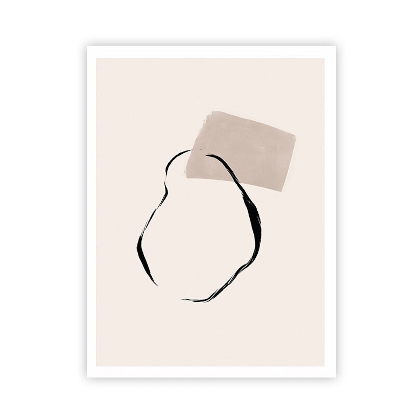Modernes Poster von justgoodmood mit abstrakten, dezenten Linien und Formen – ideal für stilvolle Raumgestaltung.