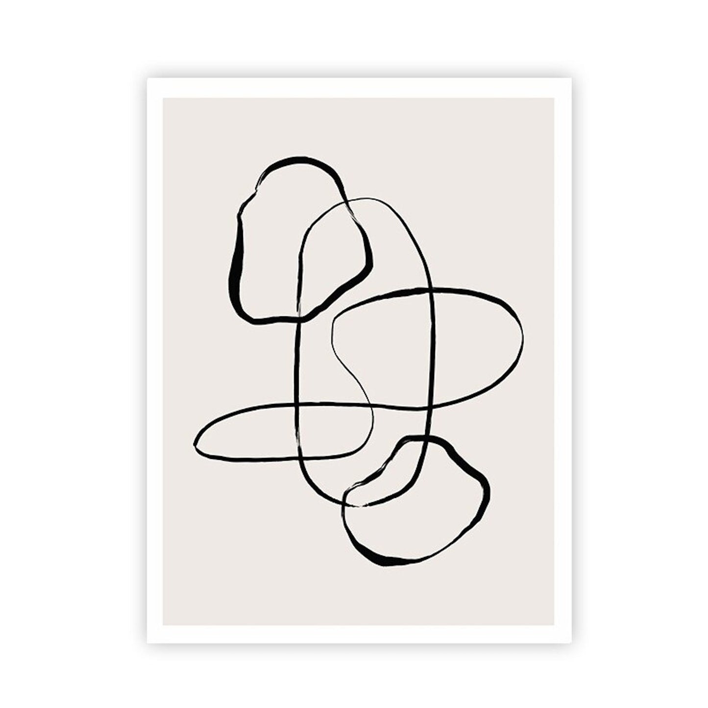 Elegantes Poster von justgoodmood mit minimalistischen Linien und Formen, perfekte Deko für jedes Zuhause.