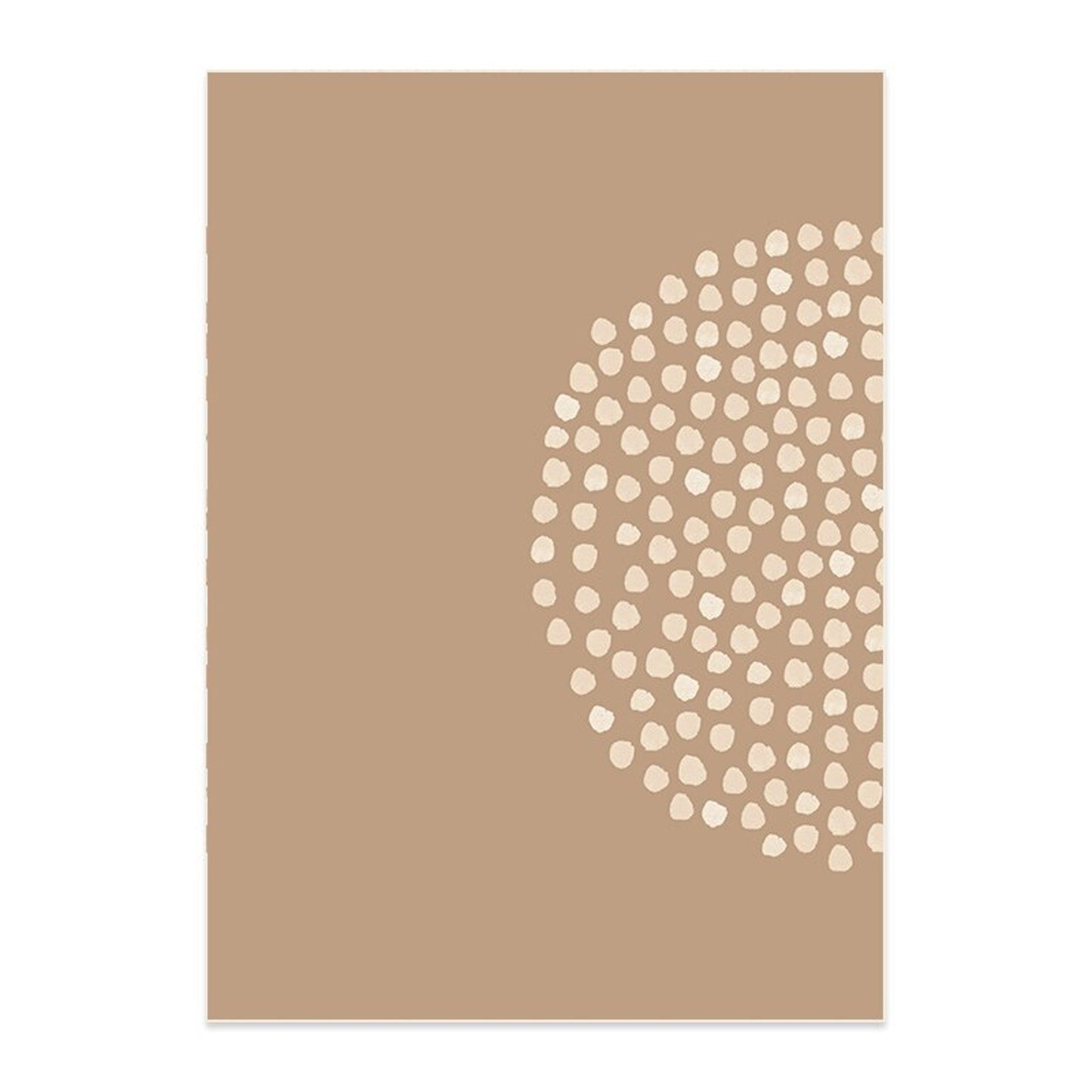 Elegantes Poster mit Boho halbkreisförmigen Punkten auf schokoladenbraunem Hintergrund. Perfekt für ein harmonisches und kreatives Zuhause von justgoodmood.