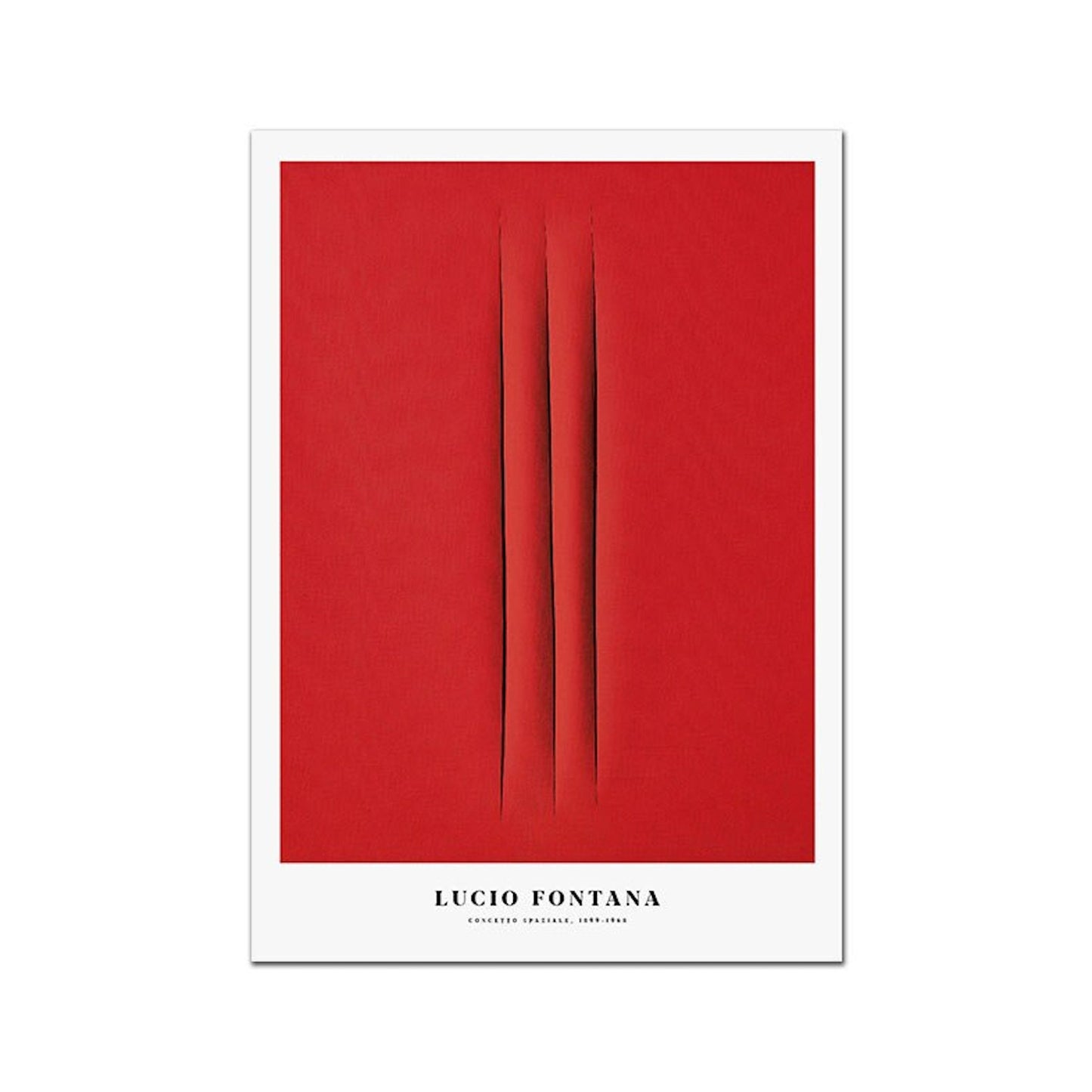 Ein stilvolles Poster im Cut Stoff Optik Design von justgoodmood. Dieses dekorative Wandbild in kräftigem Rot bringt Leben in Wohnzimmer und Schlafzimmer.