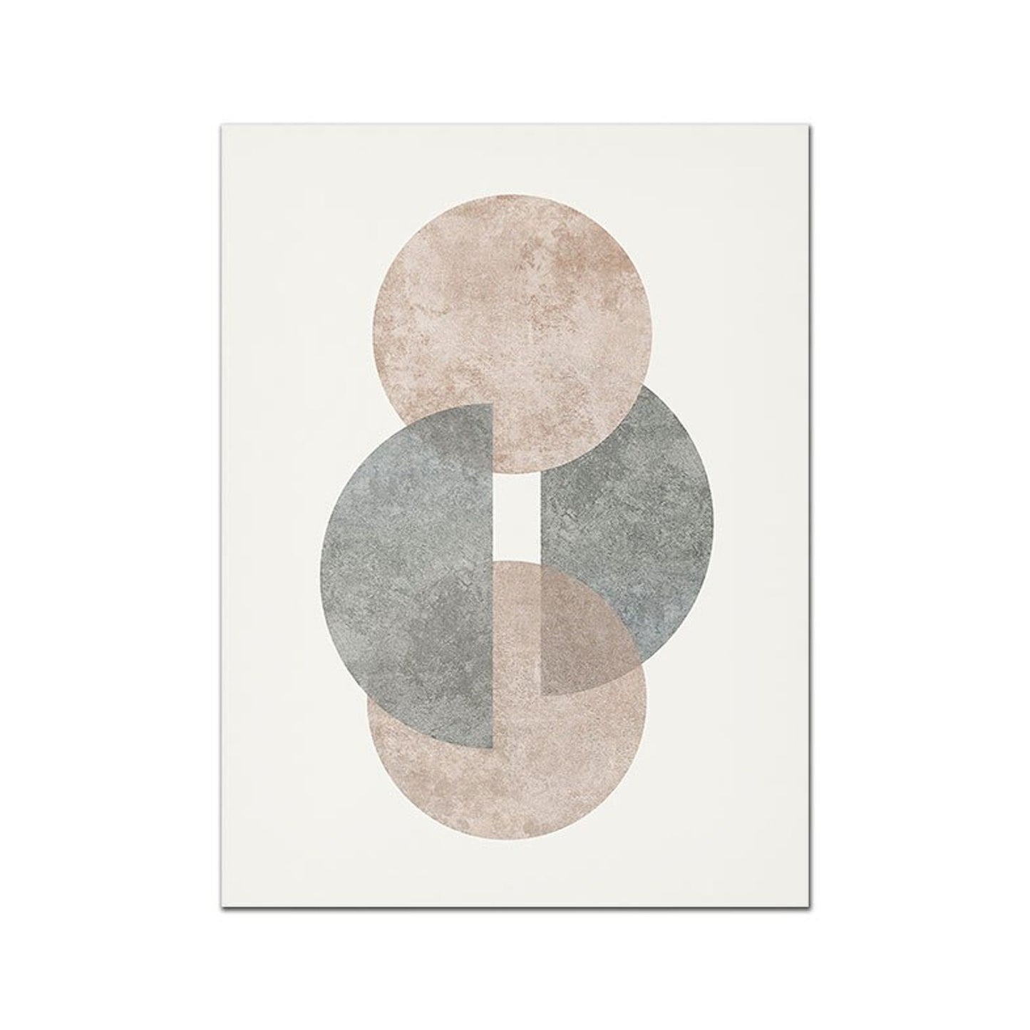 Modisches Poster Botanik Bogen Blumen von justgoodmood, ansprechendes Design mit überlagerten Kreisen in sanften Farbtönen, ideal für eine stilvolle Wandgestaltung.
