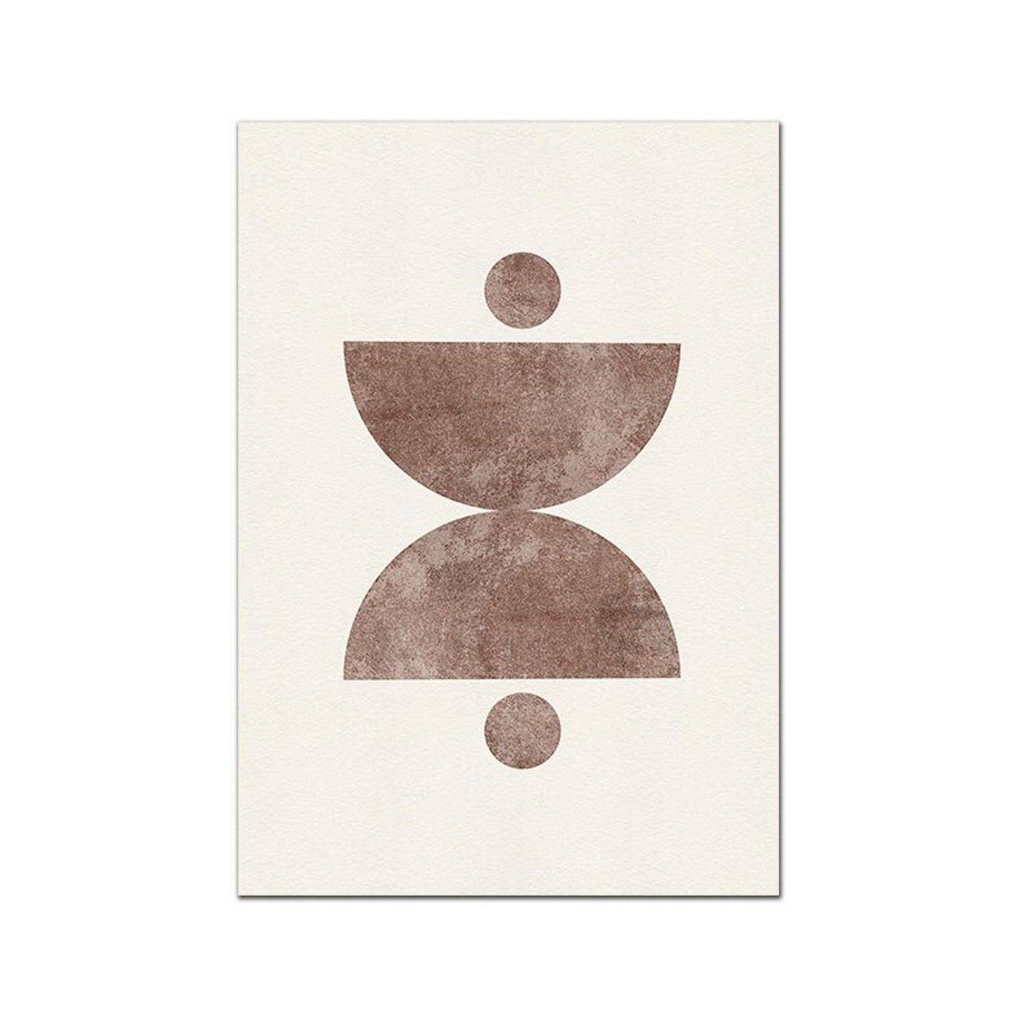 Stilvolles Poster Botanik Bogen Blumen von justgoodmood, minimalistisches Kunstwerk mit abstrakten geometrischen Formen in erdigen Tönen, ideal für Wohnzimmer und Schlafzimmer.