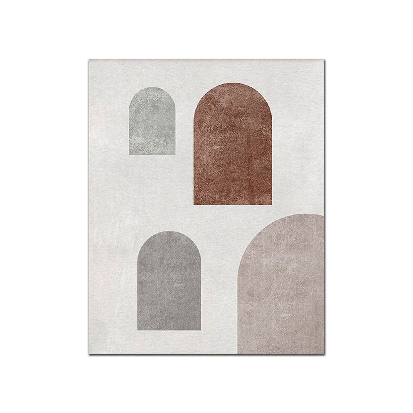 Modernes Grafikposter Botanik Bogen Blumen von justgoodmood, stellt geometrische Formen in harmonischen Farben dar. Perfekt als Wandmalerei für zeitgenössische Räume.