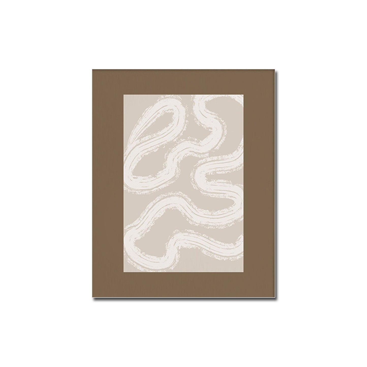 Poster Vintage Schwarz Beige Bogen Abstrakt von justgoodmood – modernes Kunstwerk in sanften Beige- und Brauntönen, ideal für jede Wand.