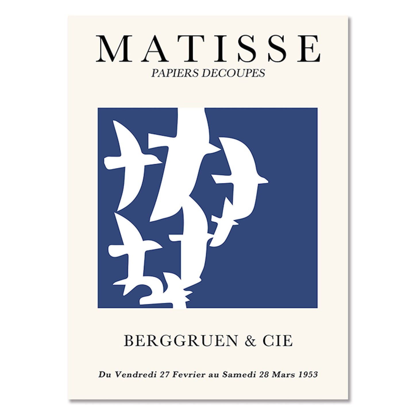 Elegantes Matisse Poster "Papier Découpes" von justgoodmood, ein aufregendes Kunstwerk für kreative Wandgestaltung.
