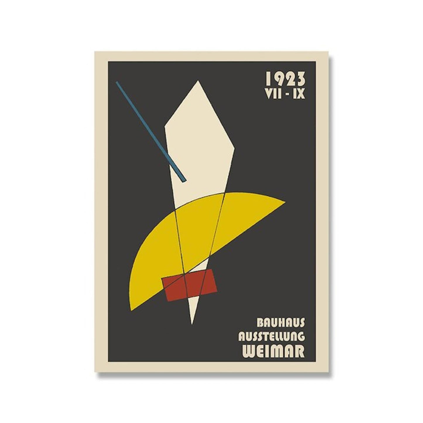 Poster Bauhaus Bunte Farben als Deko Print ohne Rahmen