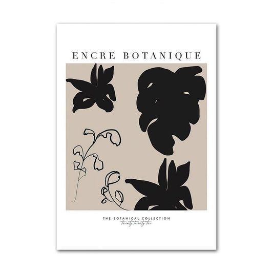 Abstraktes Poster mit botanischem Motiv von justgoodmood, perfekt als Wanddeko ohne Rahmen.