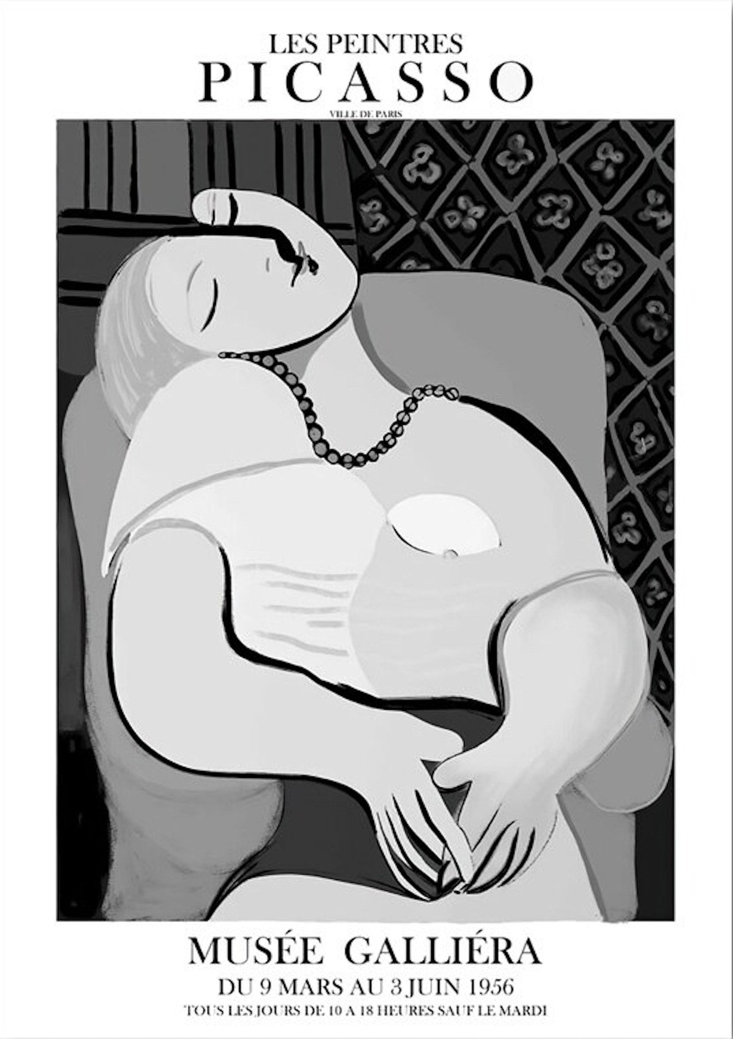 Ein eindrucksvolles Poster von Picasso, das eine schlafende Figur zeigt. Es ist als Deko Print ohne Rahmen erhältlich bei justgoodmood. Ideal, um jedem Raum einen Hauch von Kunst zu verleihen.