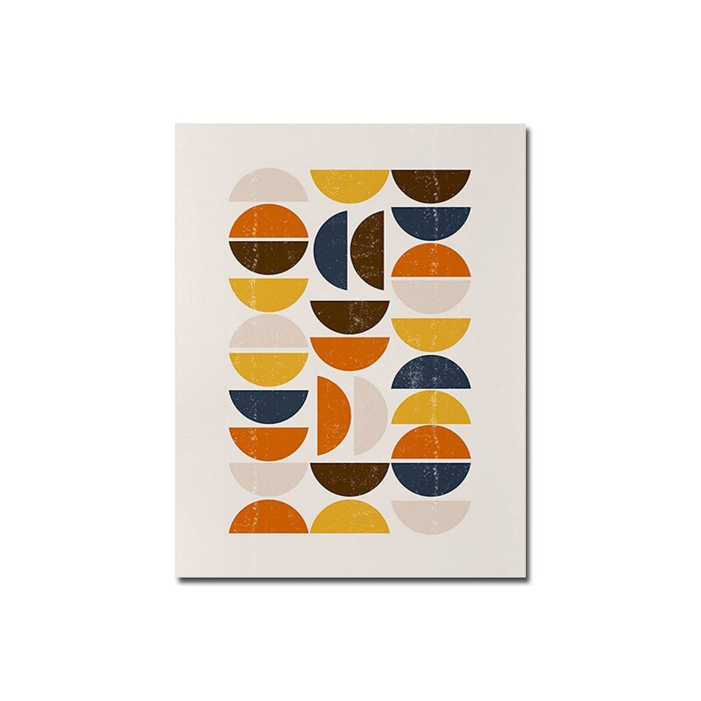 Stilvolles Boho Poster von justgoodmood mit einem harmonischen Mix aus Sonne und modernen Formen in Gelb und Blau, ideal für Ihr Zuhause.