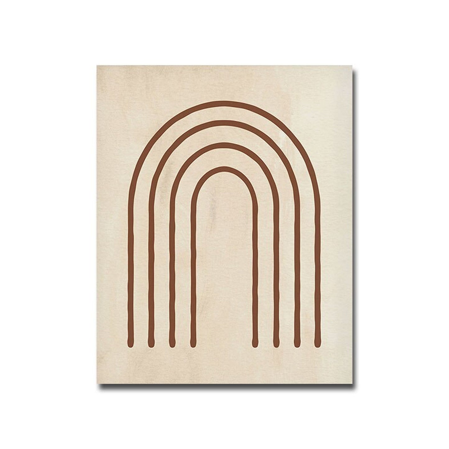 Boho Linien und geometrische Formen Poster von justgoodmood - ein kreisförmiges Design in sanften Tönen, das ein Gefühl von Harmonie und Ruhe ausstrahlt.