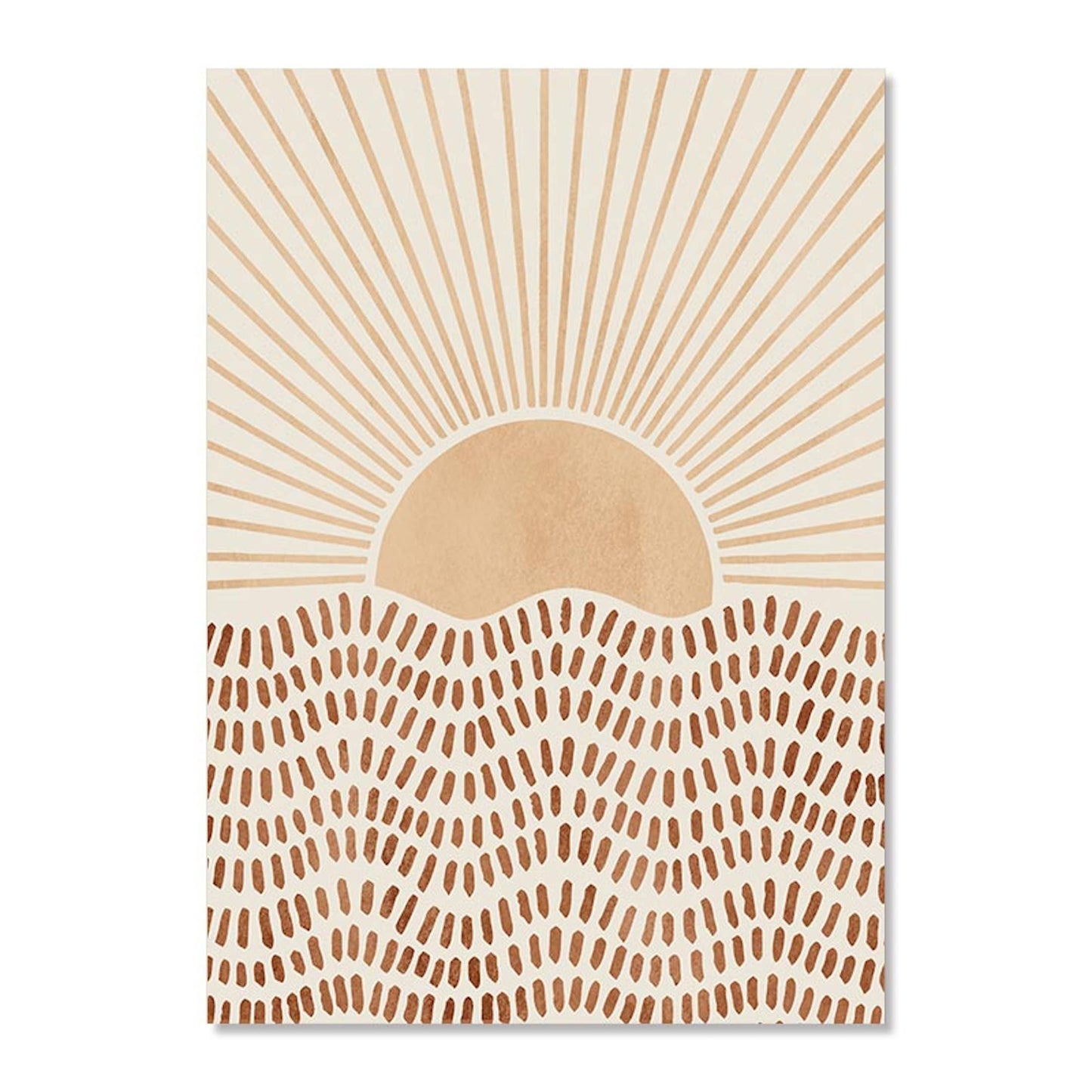 Poster Boho Sonne Linien und Geometrische Formen als Deko Print ohne Rahmen