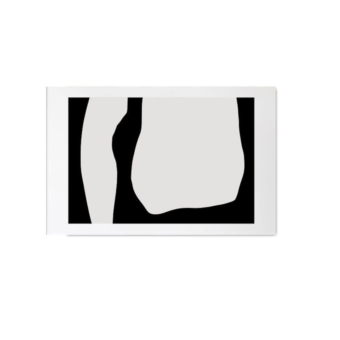 Elegantes Poster mit geometrischen Formen in Schwarz und Grau von justgoodmood – eine kreative Ergänzung für jeden Raum.