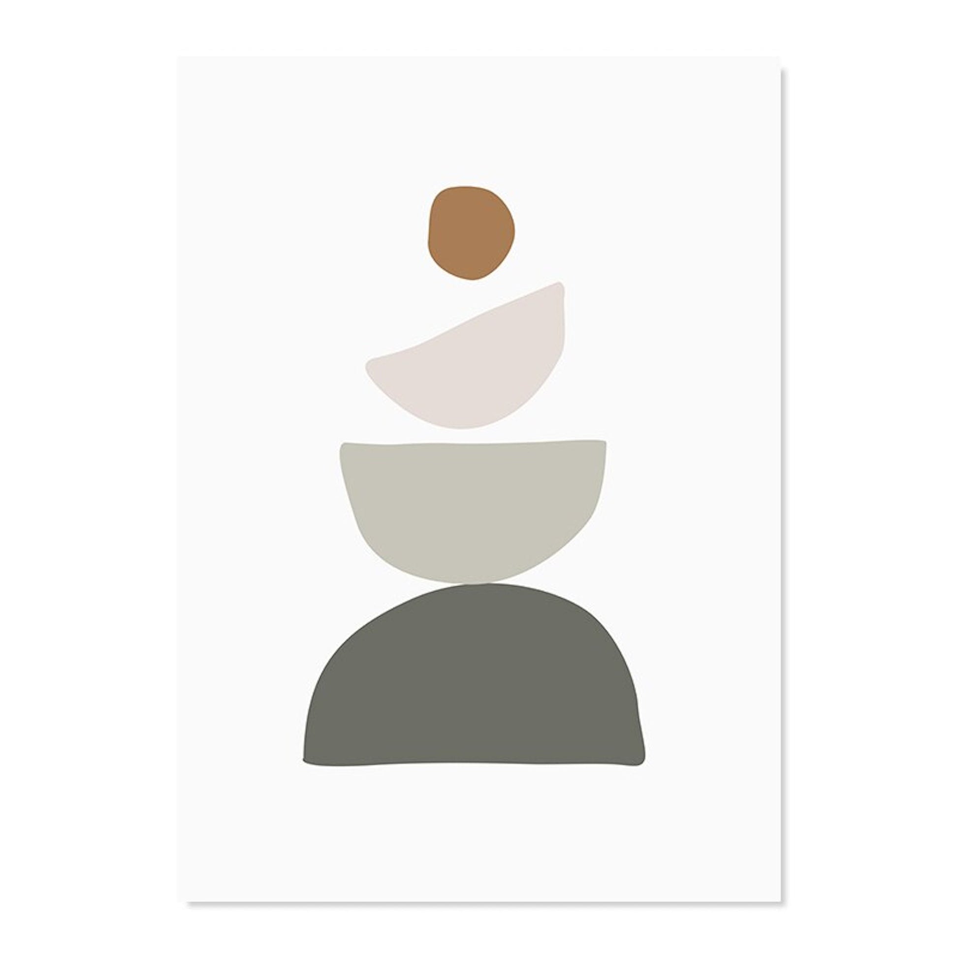 Schönes Poster von justgoodmood mit modernen, abstrakten Formen - eine charmante Ergänzung für zeitgemäße Innenräume.