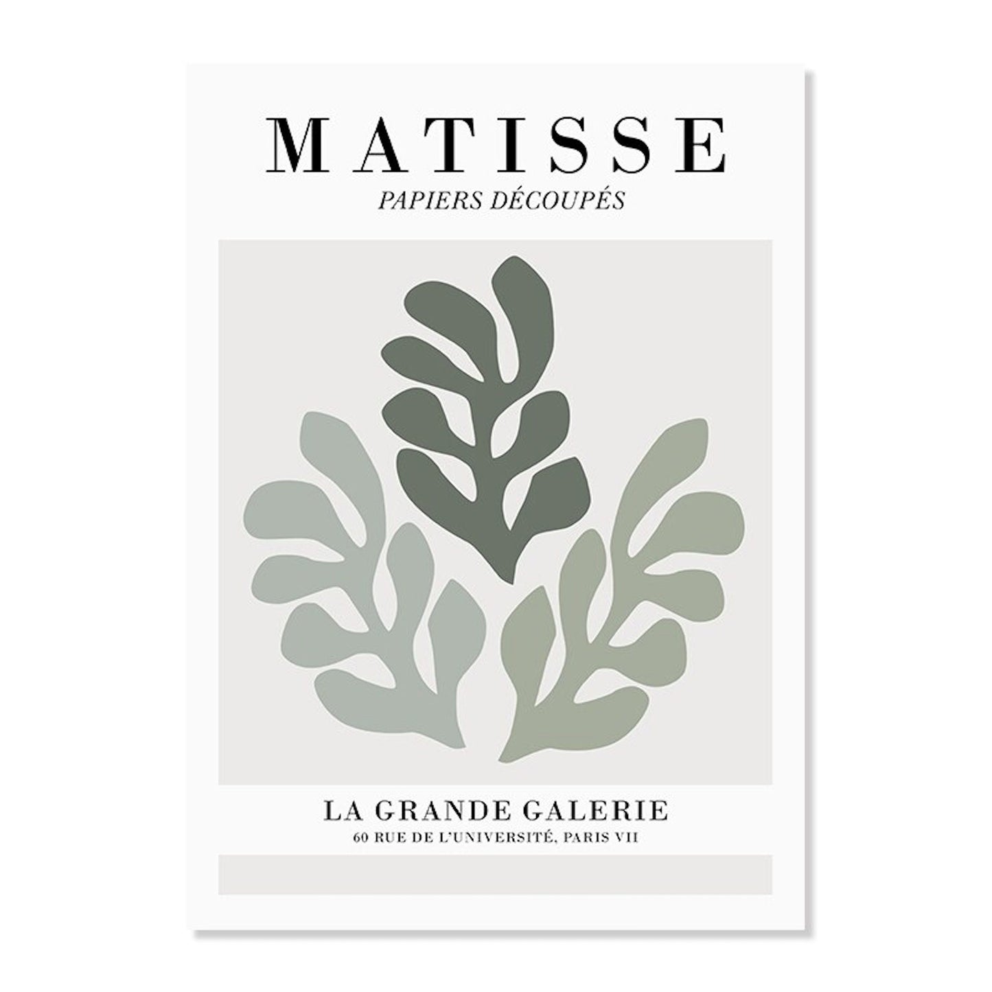 Kreatives Poster von justgoodmood im minimalistischen Design mit abstrakten Pflanzenformen - ideal für jede Wanddekoration.