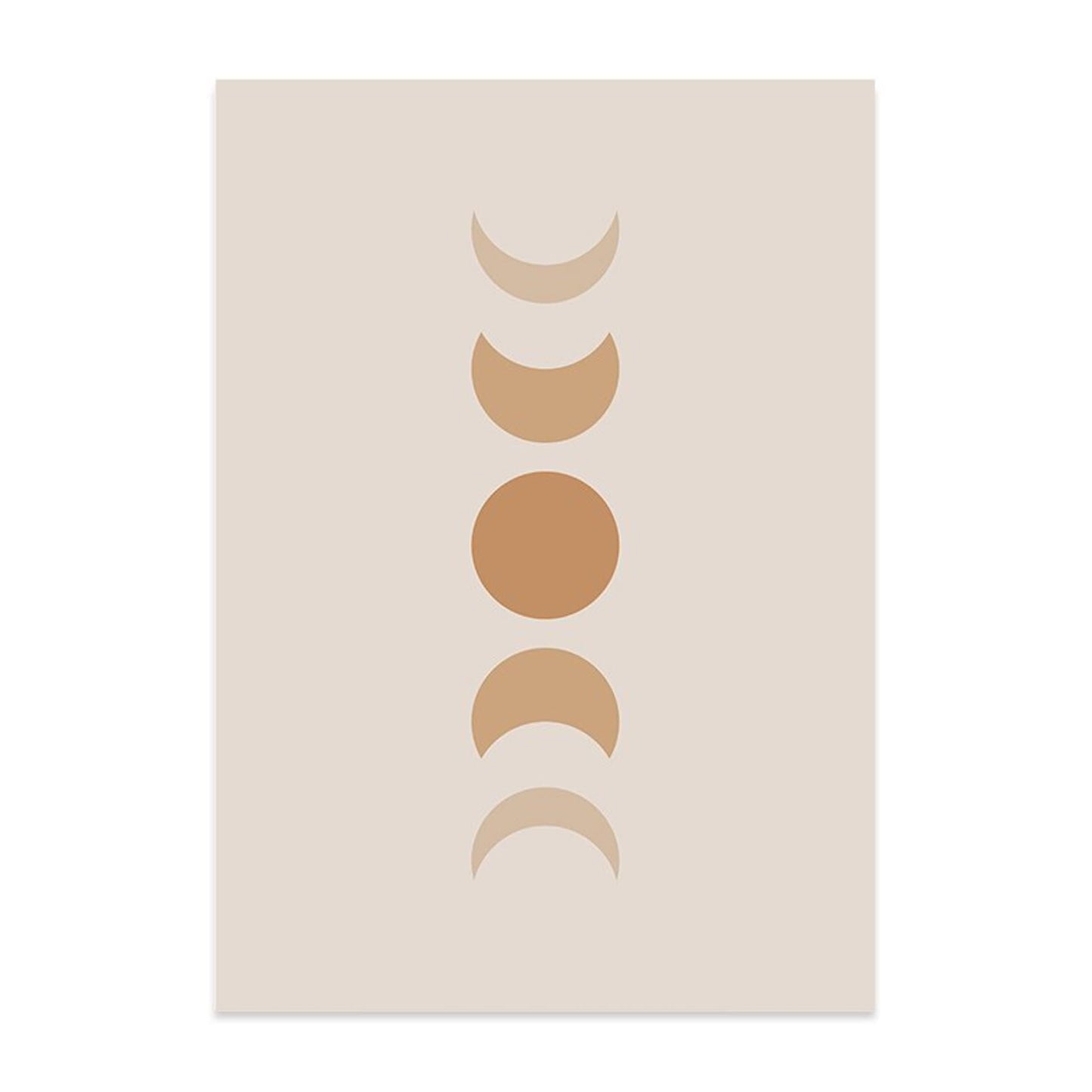 Schönes Poster von justgoodmood mit stilisierten Kreisformen, perfekt für einen stilvollen Wohnraum oder als Geschenkidee.
