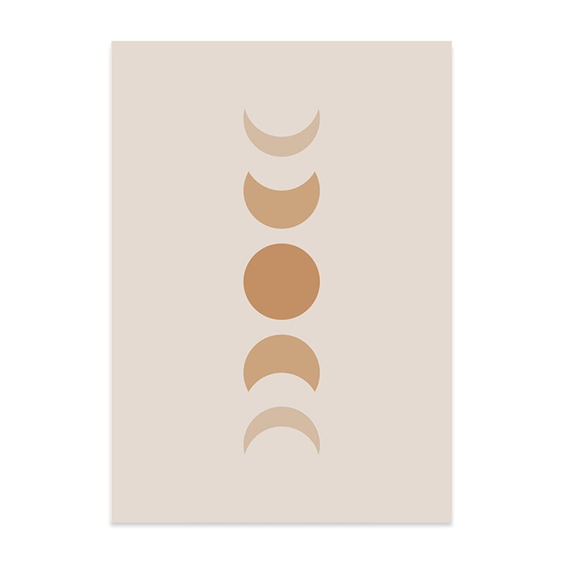 Schönes Poster von justgoodmood mit stilisierten Kreisformen, perfekt für einen stilvollen Wohnraum oder als Geschenkidee.
